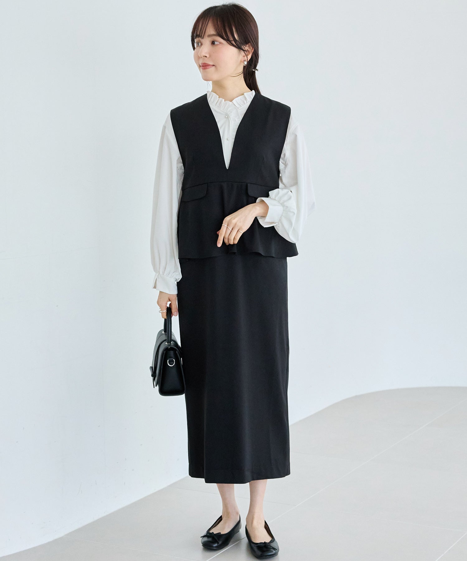 【好機能シリーズ】イージーケア｜フレアジャンスカワンピース