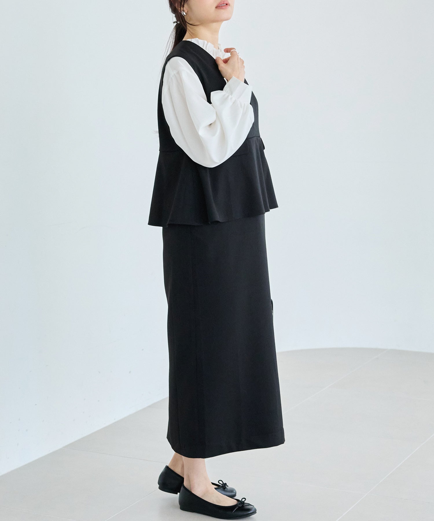 【好機能シリーズ】イージーケア｜フレアジャンスカワンピース