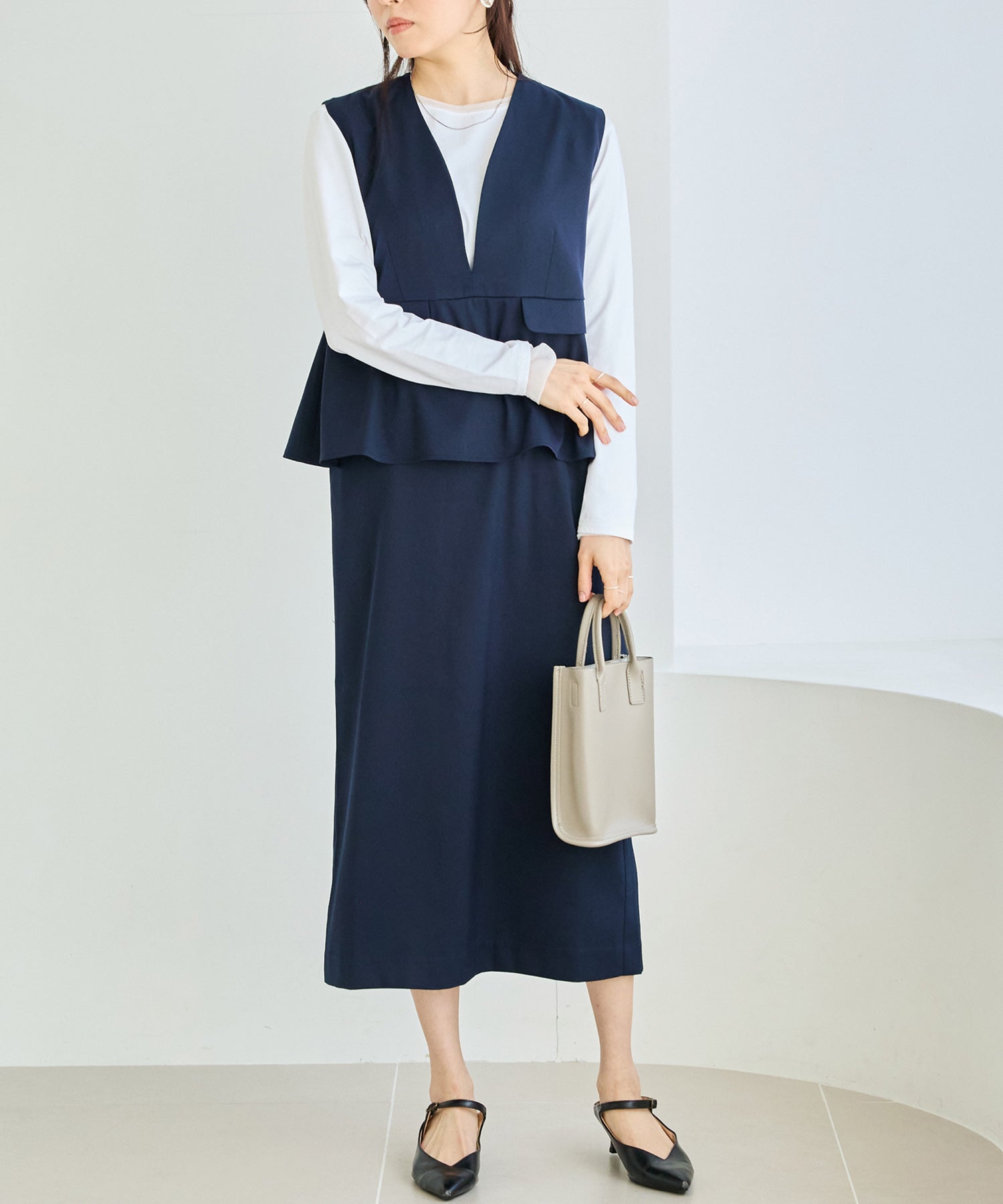 【好機能シリーズ】イージーケア｜フレアジャンスカワンピース