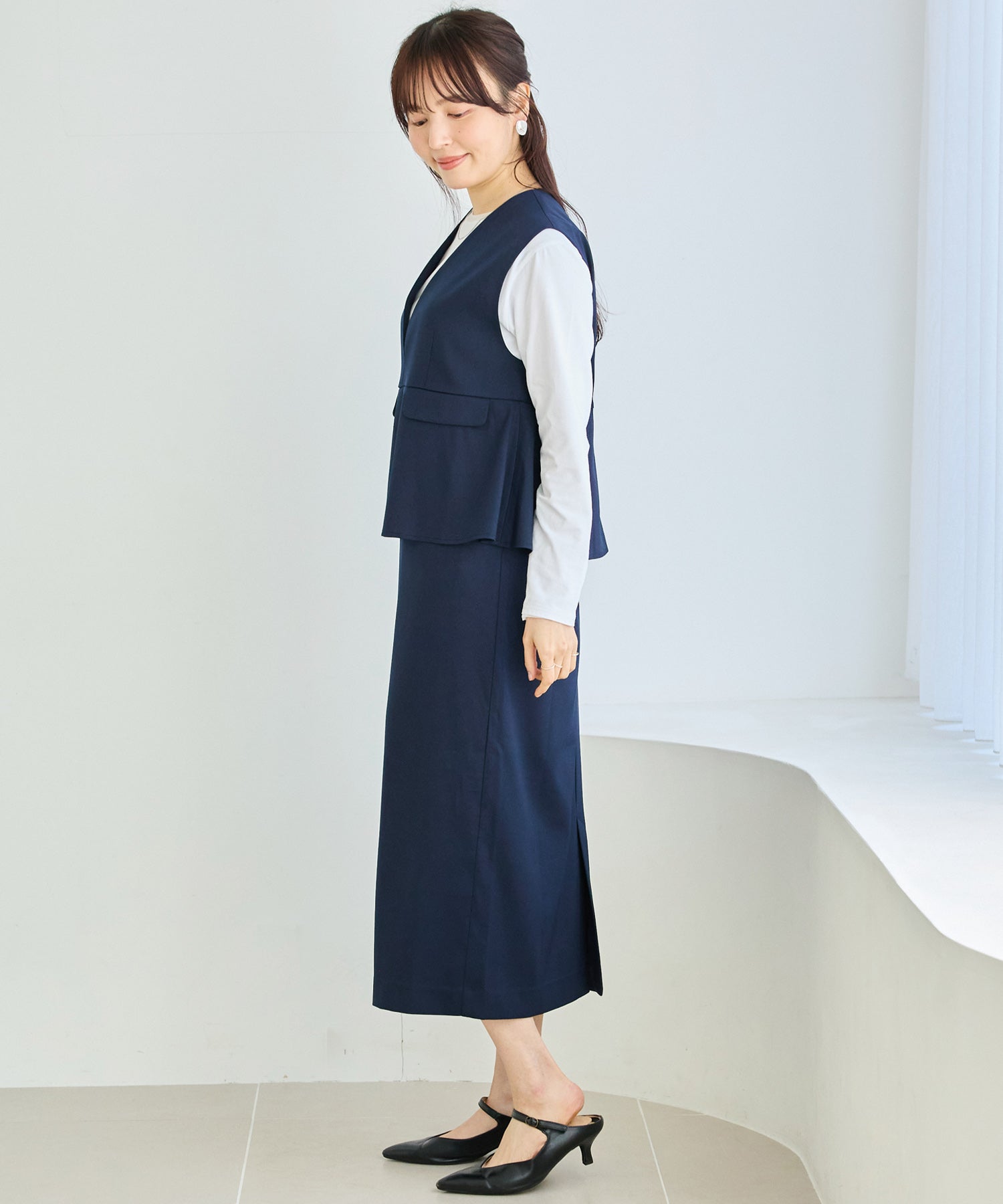 【好機能シリーズ】イージーケア｜フレアジャンスカワンピース