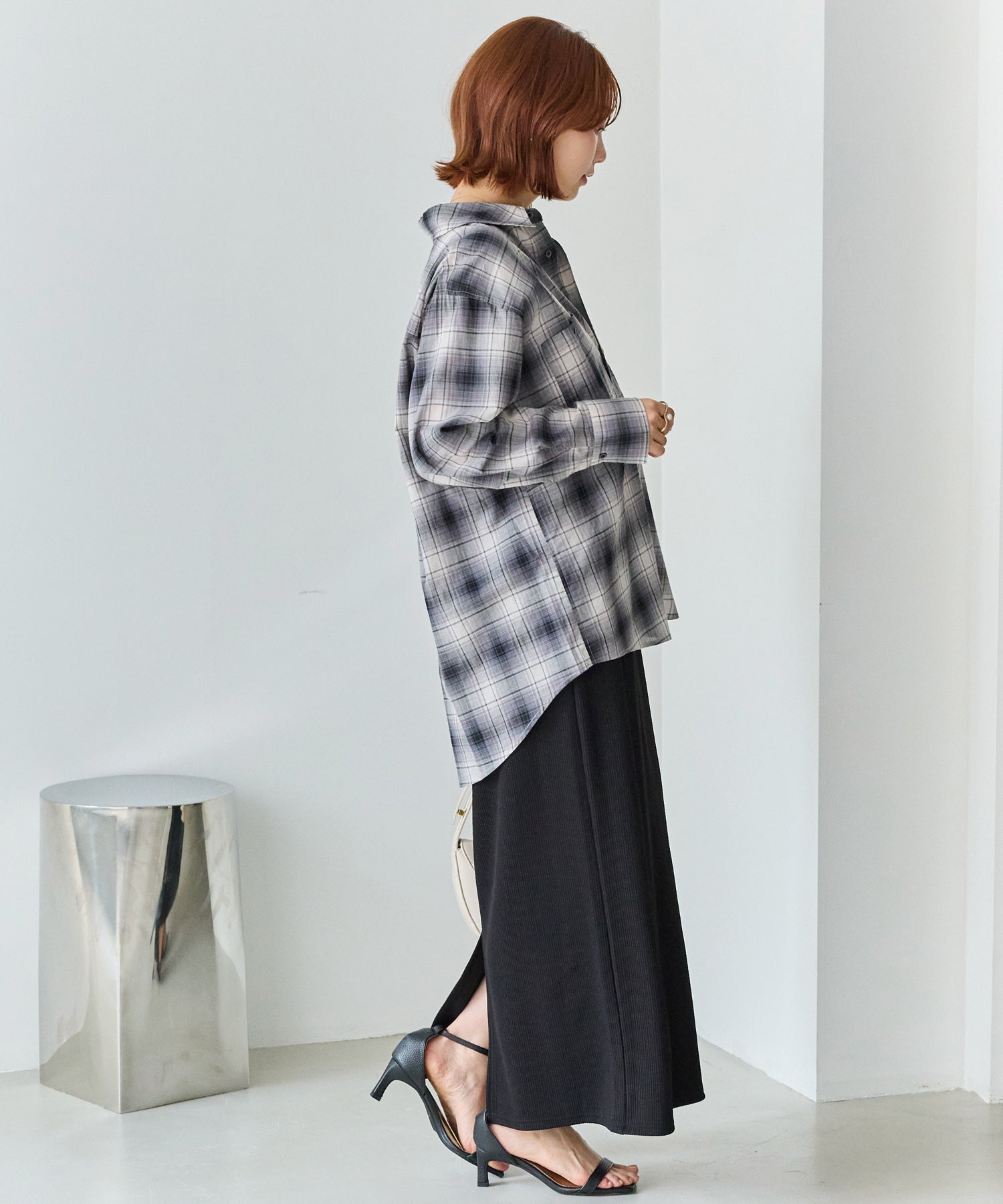 シアーチェックシャツ