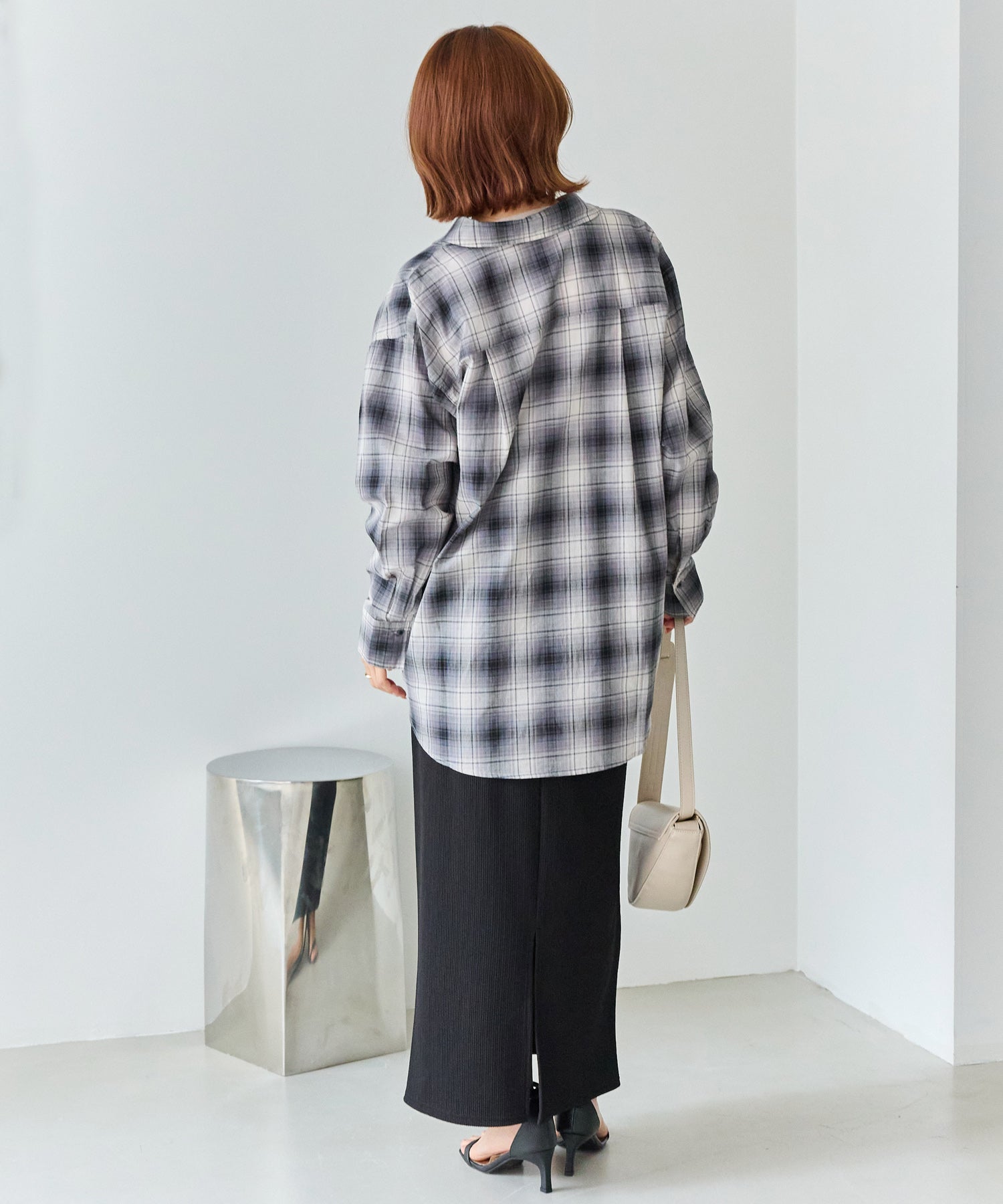 シアーチェックシャツ