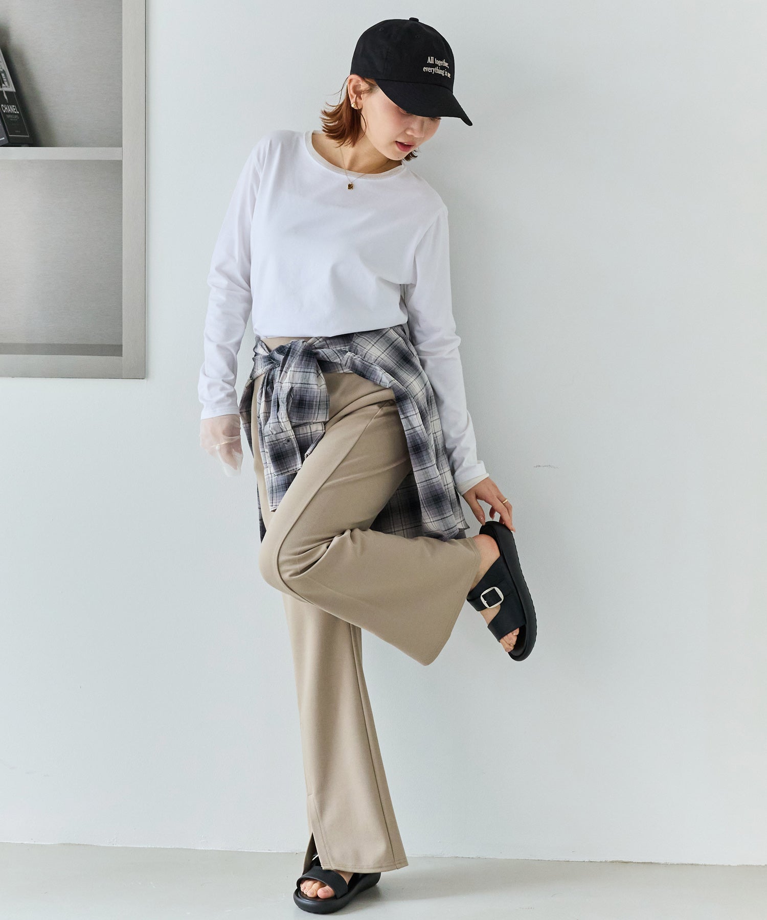 シアーチェックシャツ