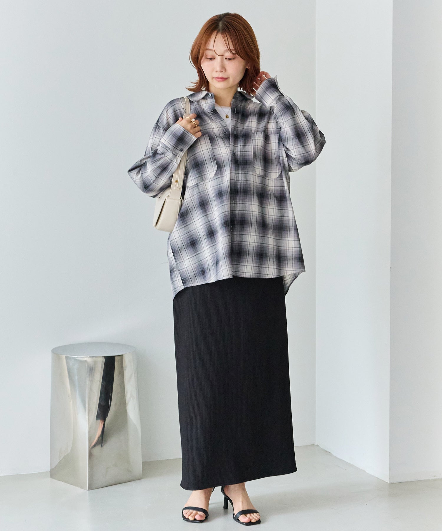 シアーチェックシャツ