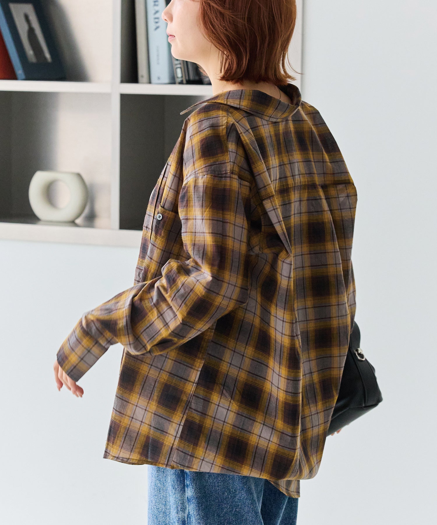 シアーチェックシャツ