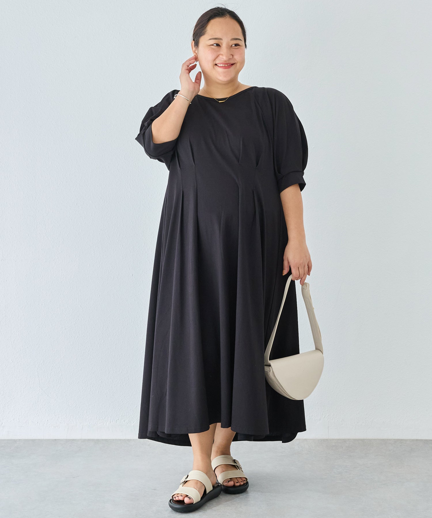 ブラック　model:161cm 着用サイズ:3L