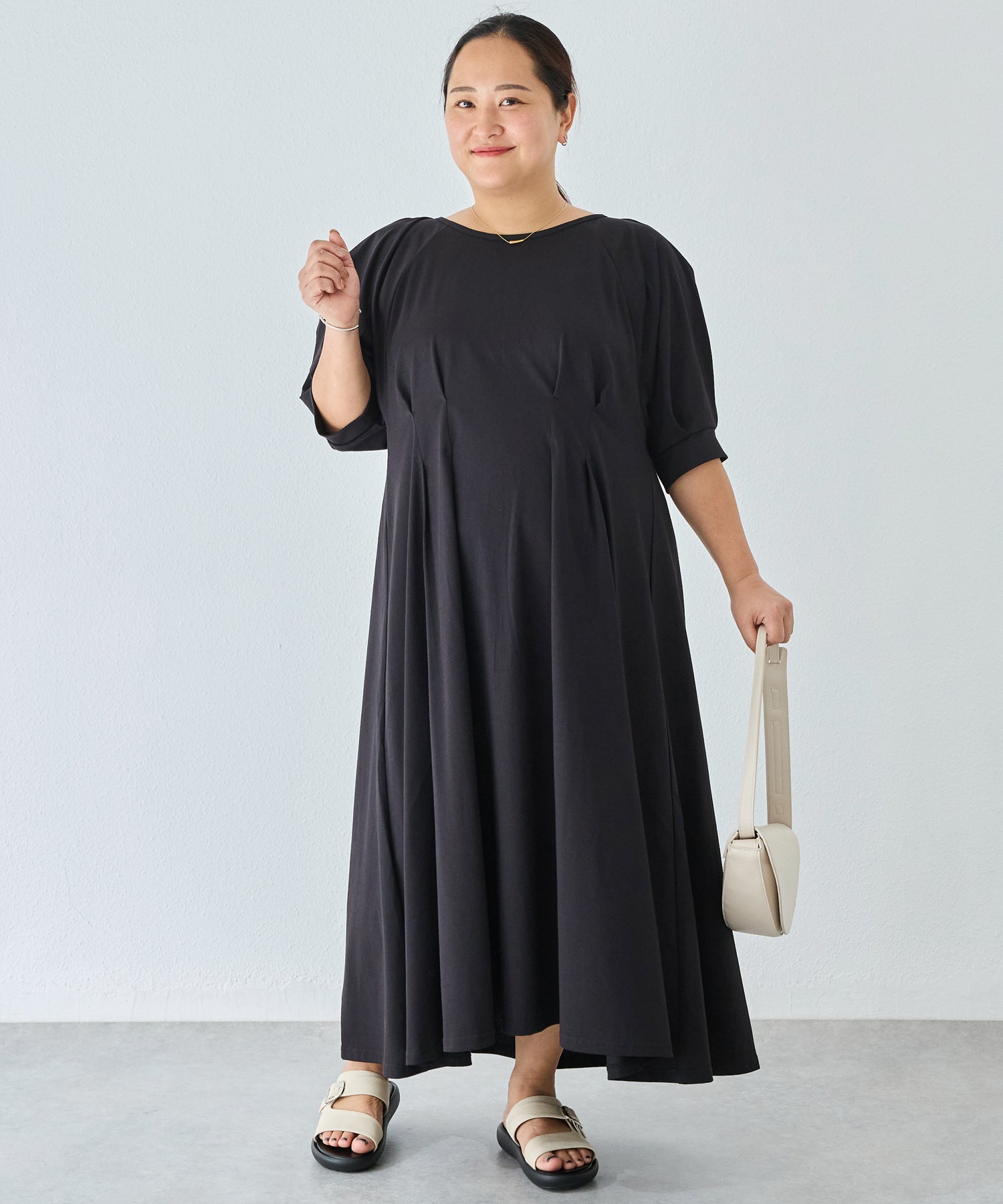 ブラック　model:161cm 着用サイズ:3L