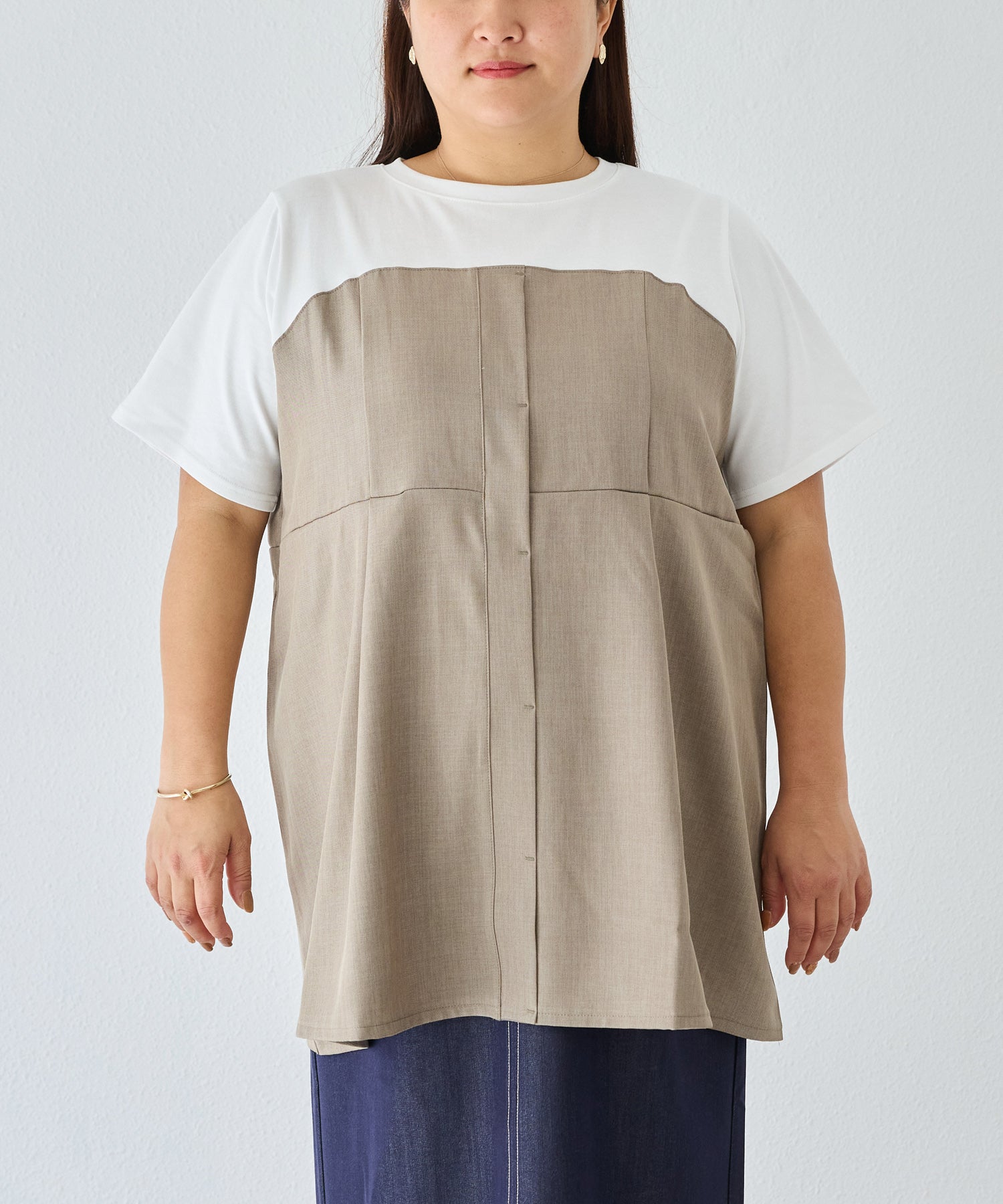 フロント　model:161cm 着用サイズ:3L