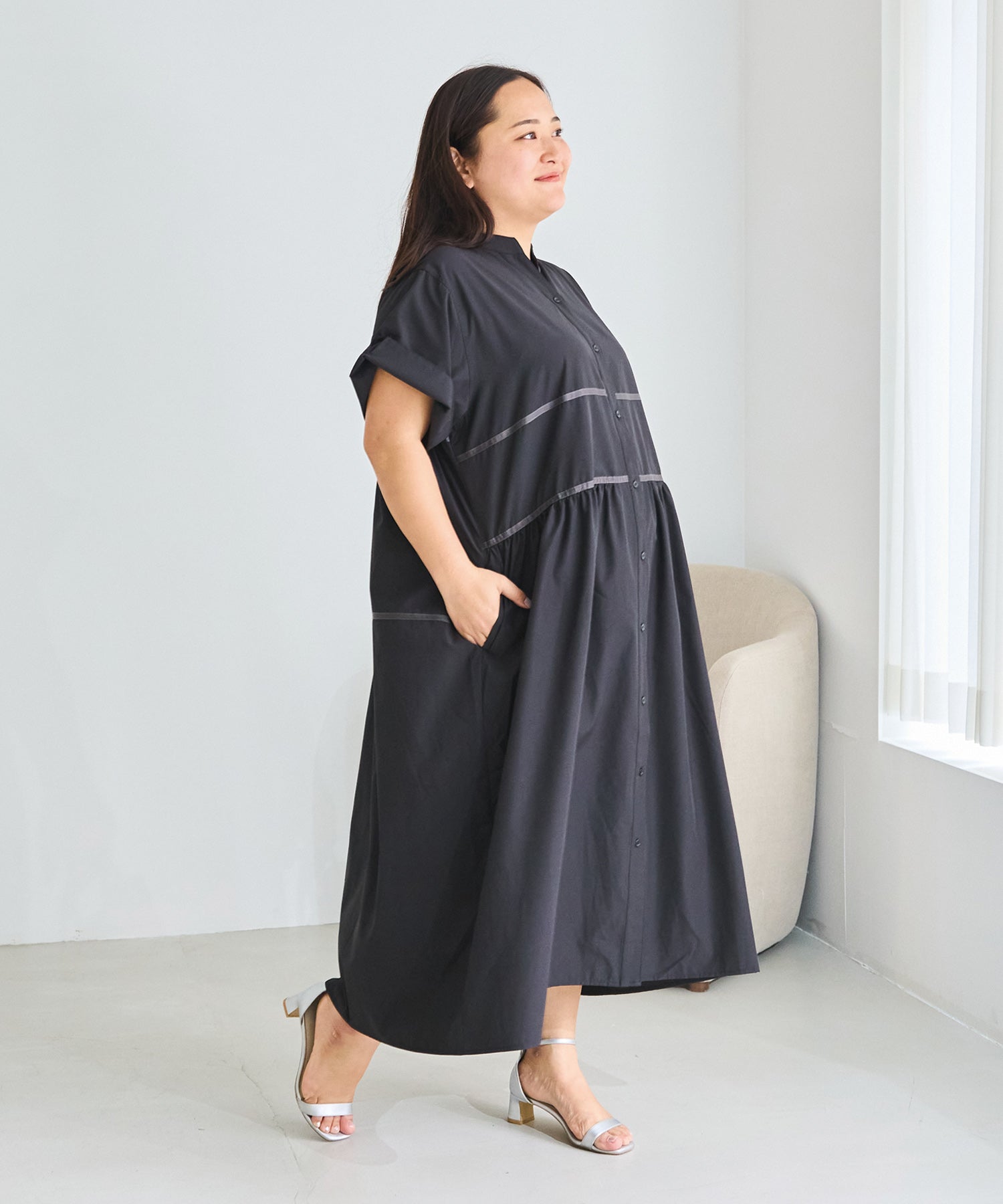 ブラック　model:161cm 着用サイズ:3L