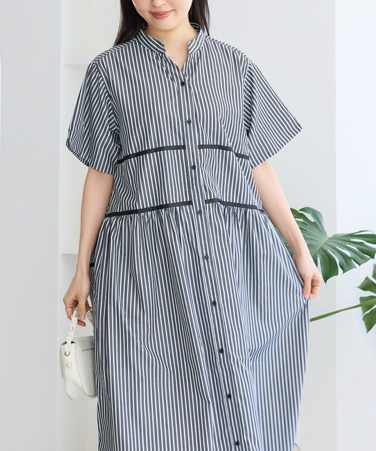 ブラックストライプ　model:163cm 着用サイズ:M