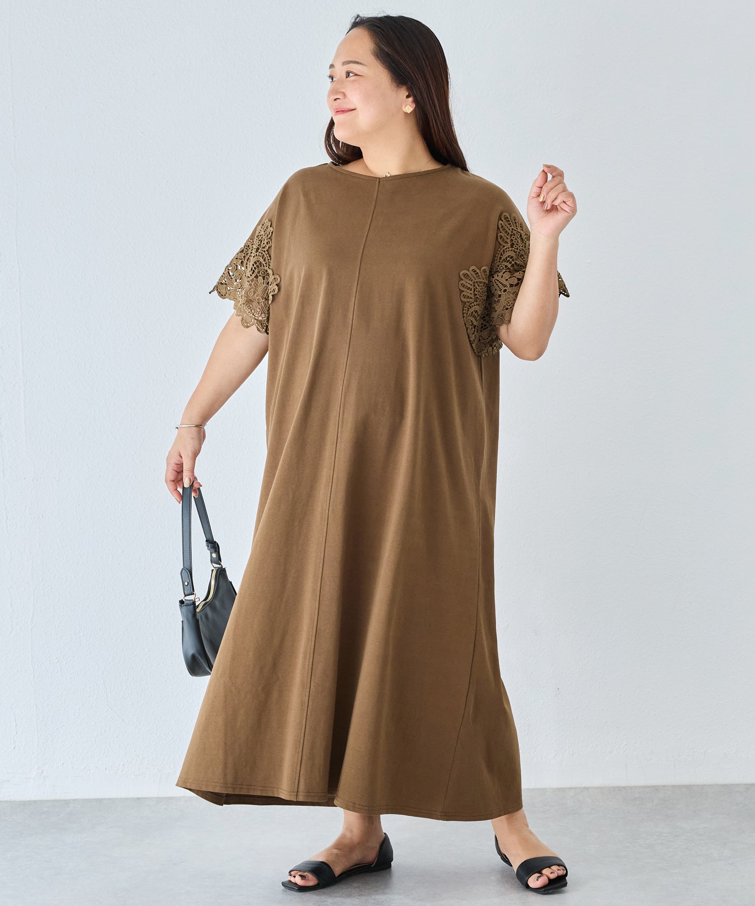 ブラウン　model:161cm 着用サイズ:3L