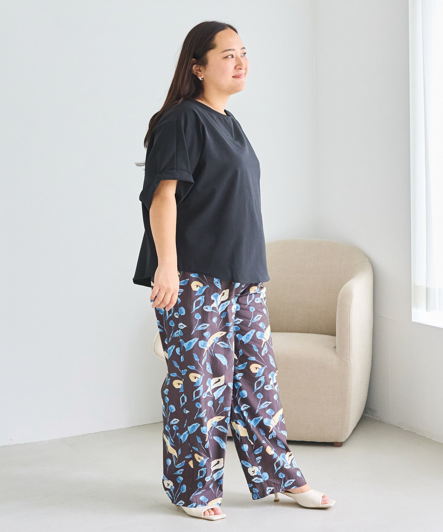 ブラウン　model:161cm 着用サイズ:3L