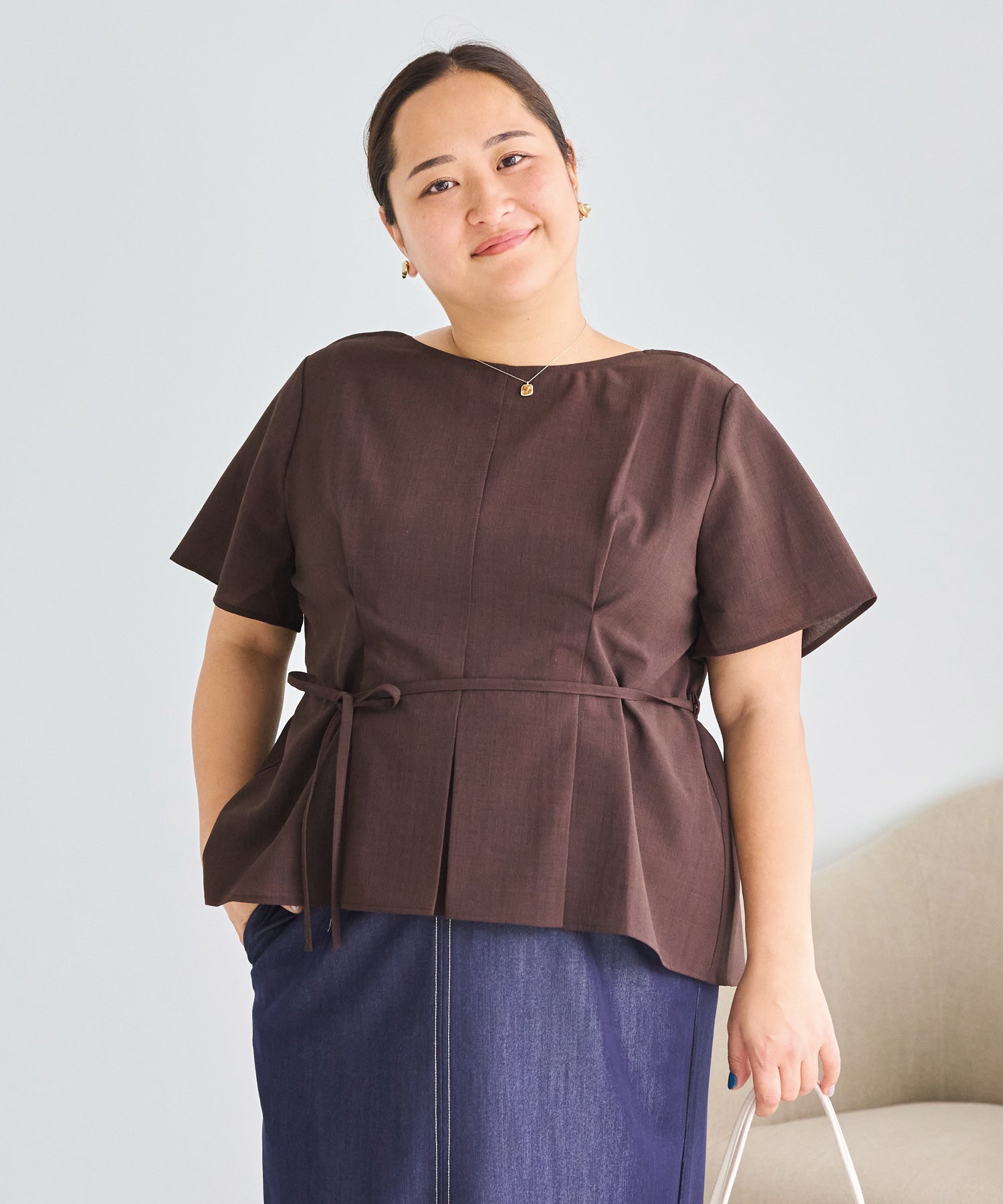 ブラウン　model:161cm 着用サイズ:3L