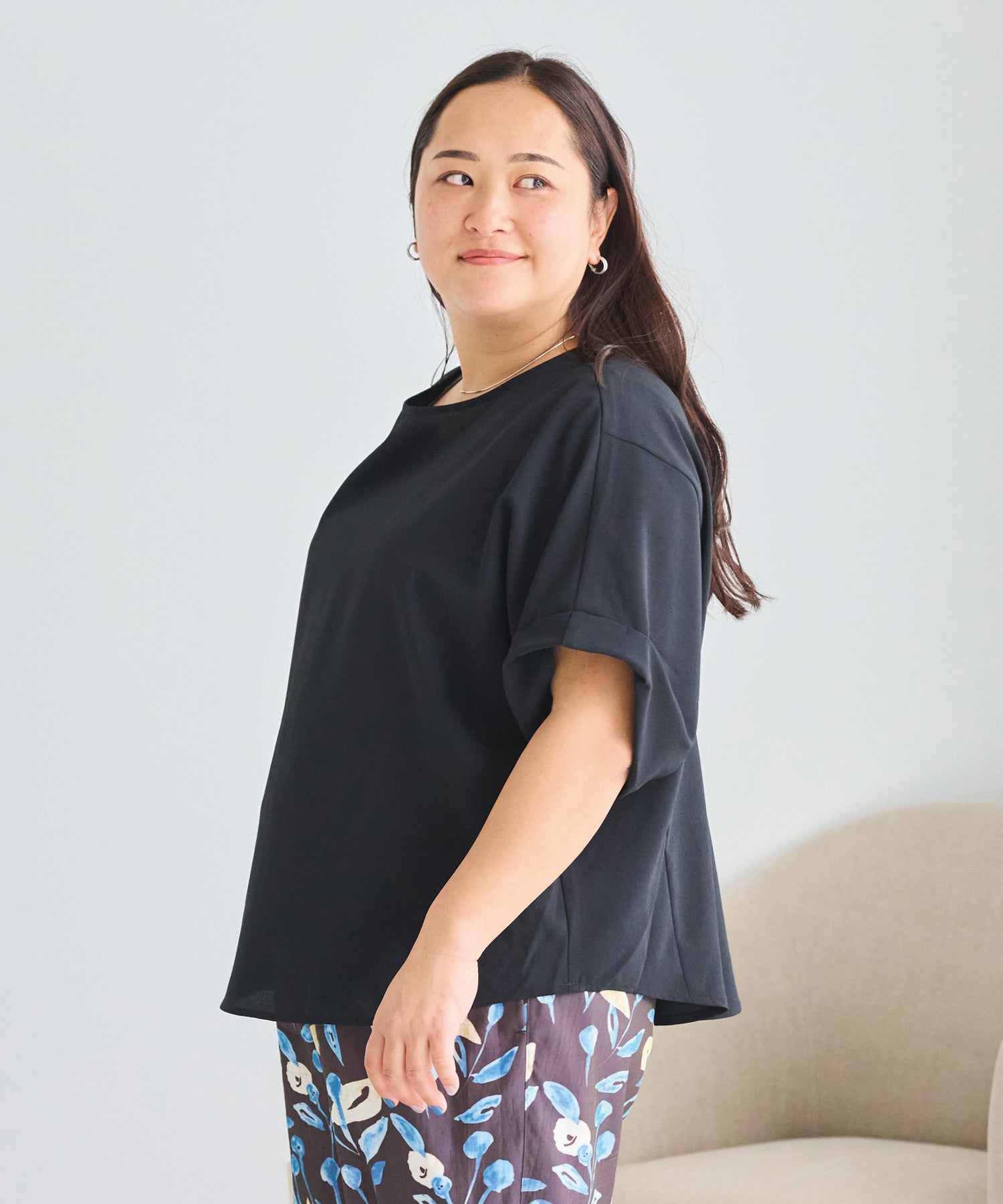 ブラック　model:161cm 着用サイズ:3L