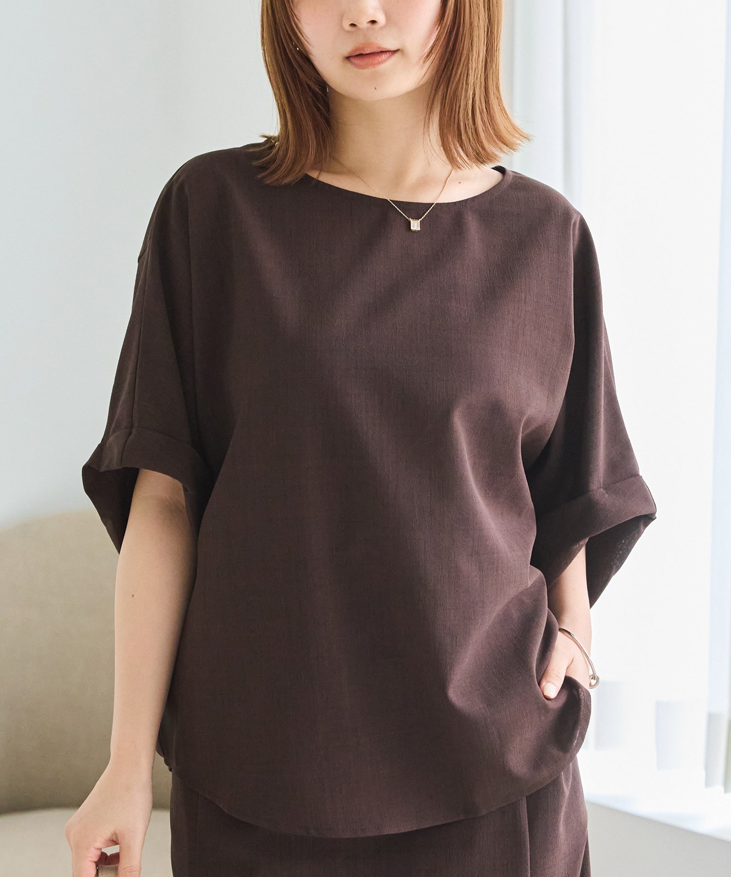 ブラウン　model:156cm 着用サイズ:M