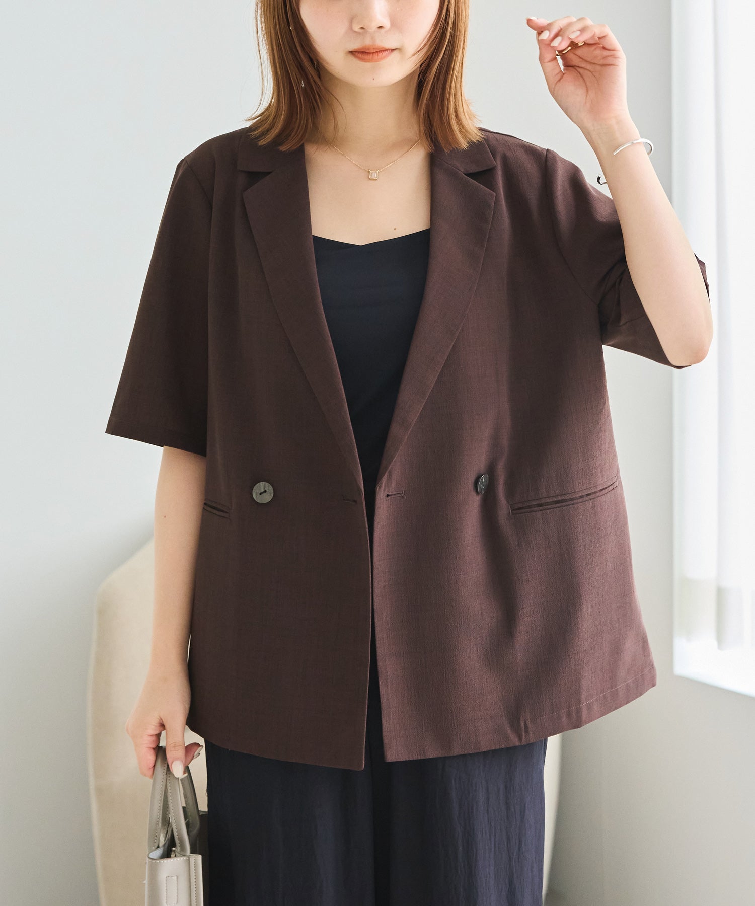 ブラウン　model:156cm 着用サイズ:M