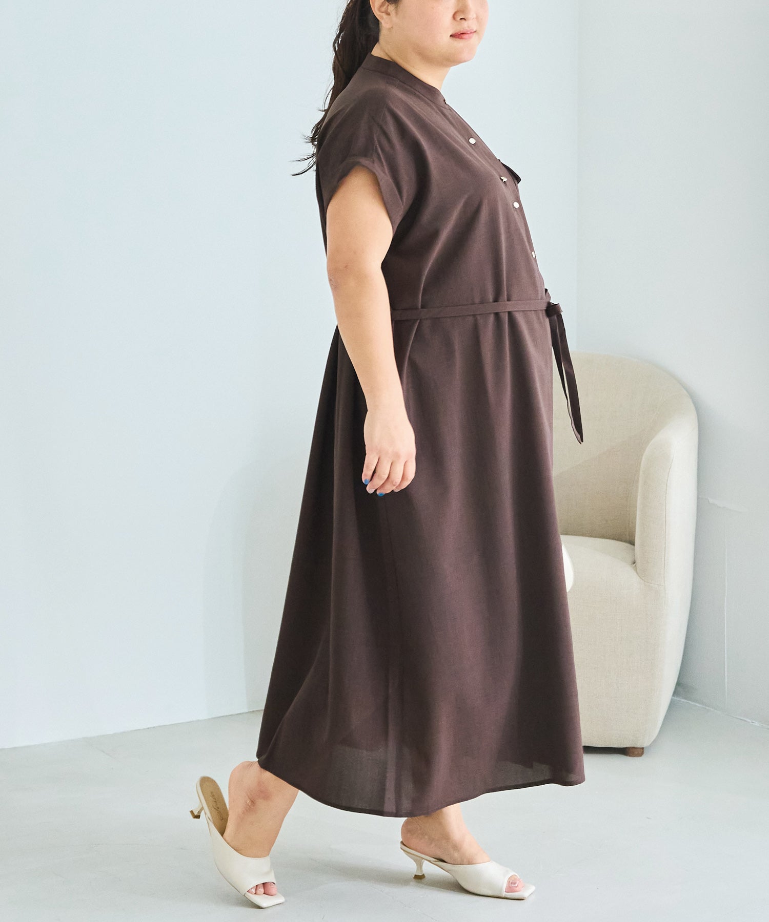 ブラウン　model:161cm 着用サイズ:3L