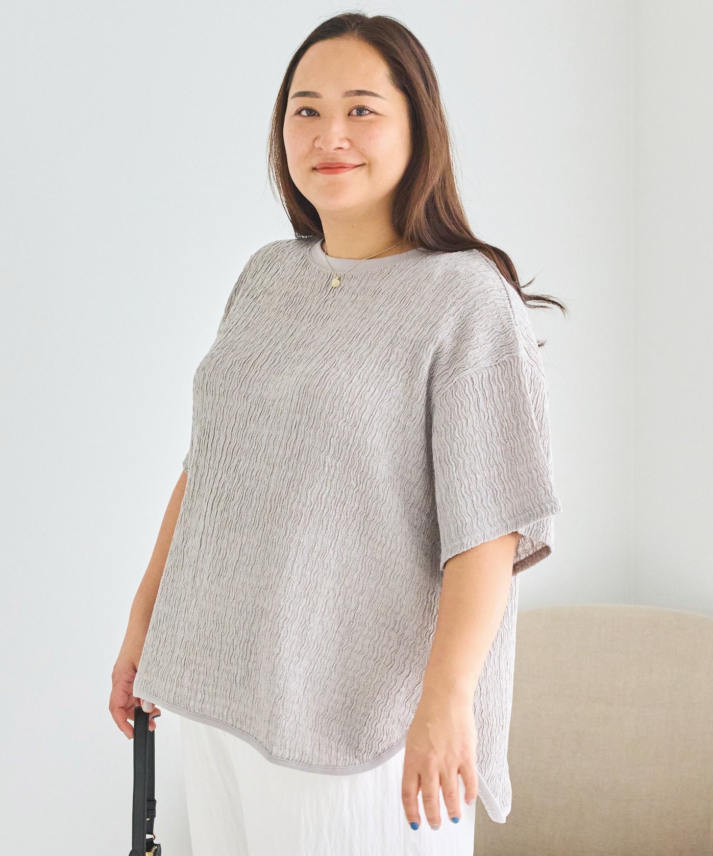 グレー　model:161cm 着用サイズ:3L