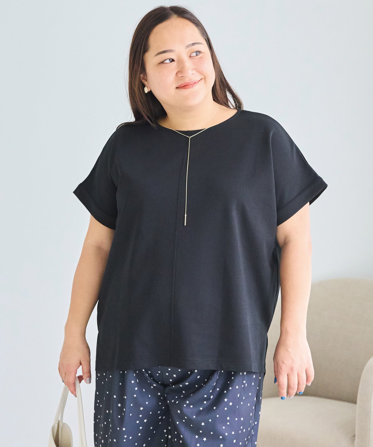 ブラック　model:161cm 着用サイズ:3L