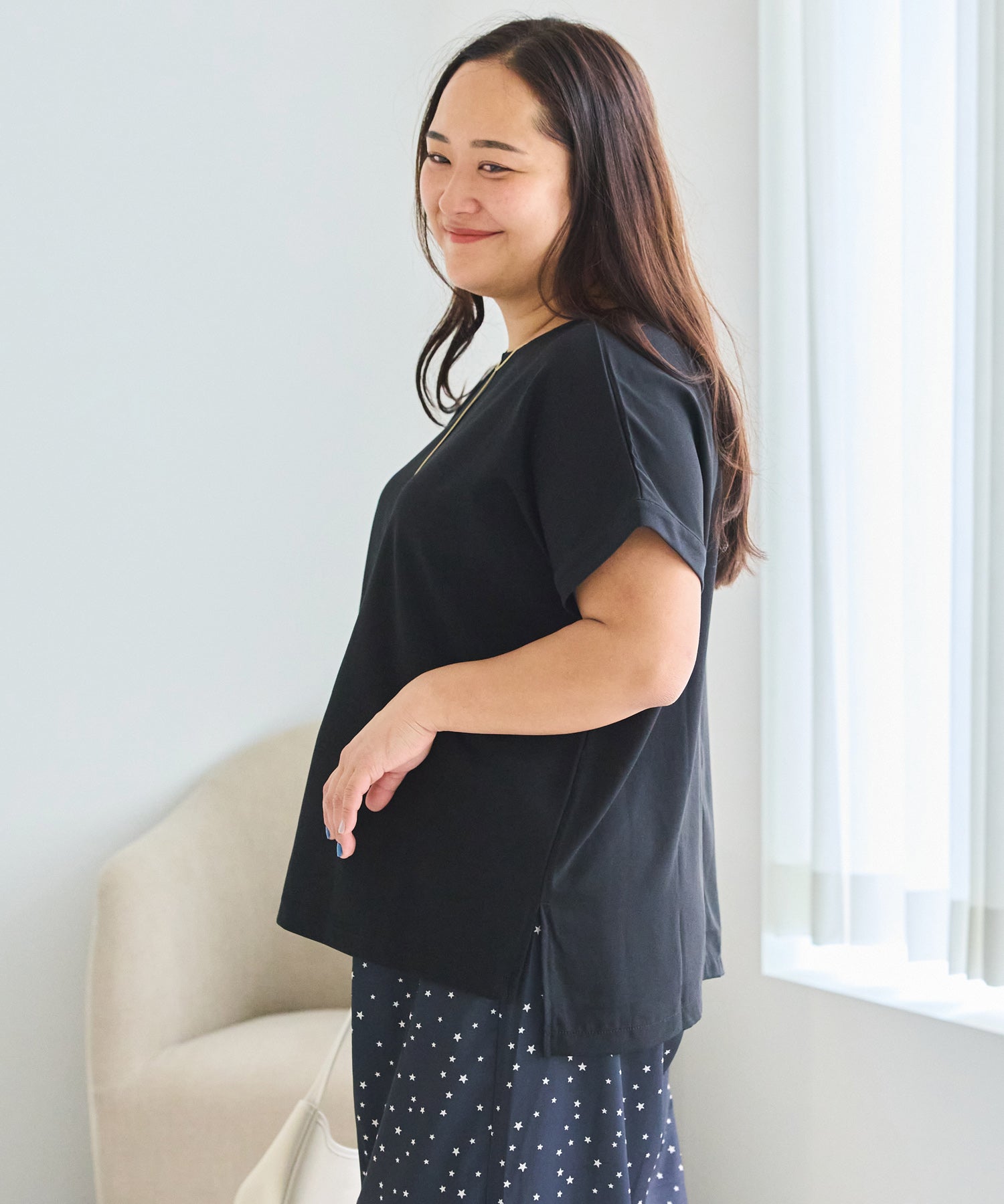 ブラック　model:161cm 着用サイズ:3L