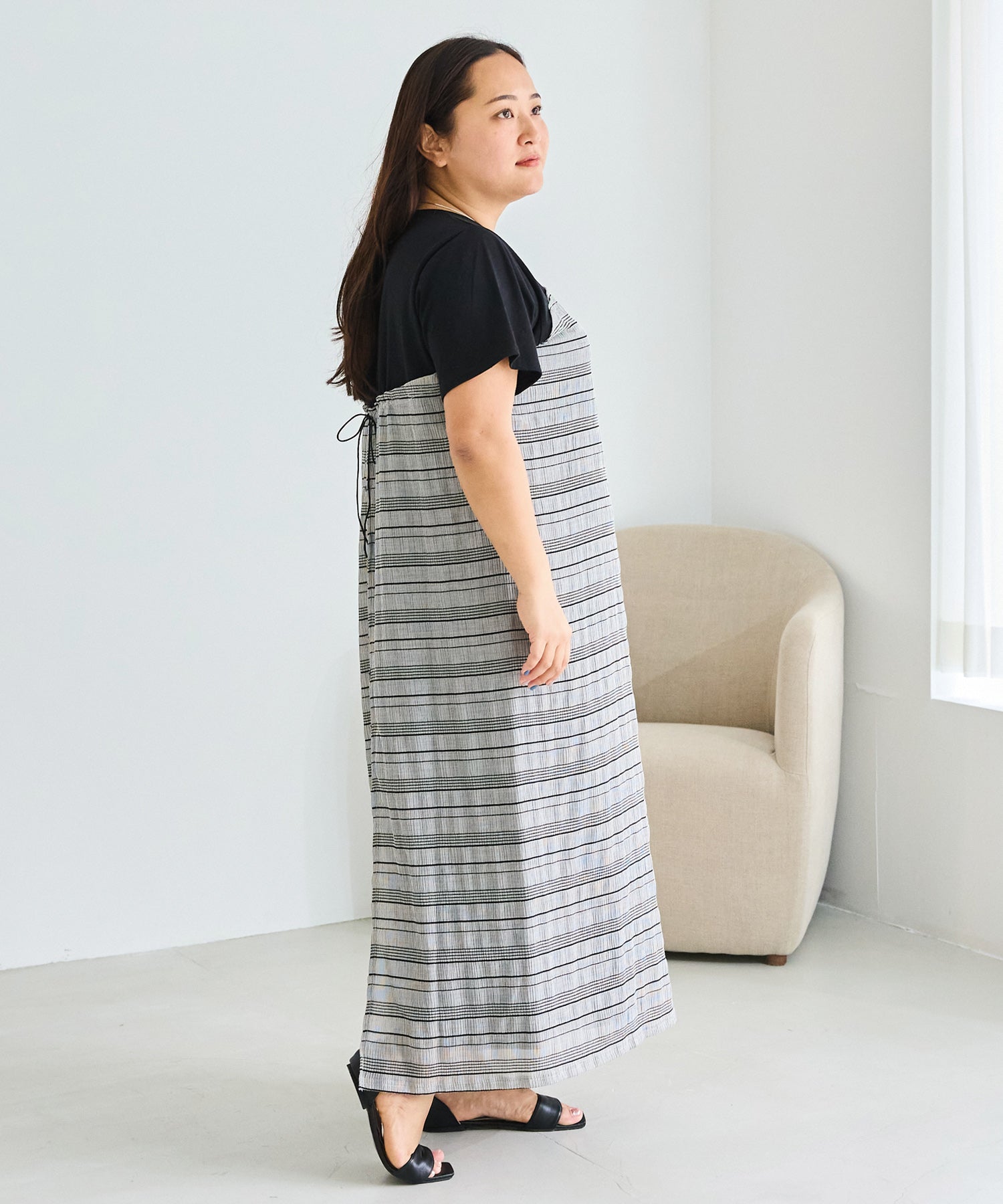 ブラックボーダー　model:161cm 着用サイズ:3L