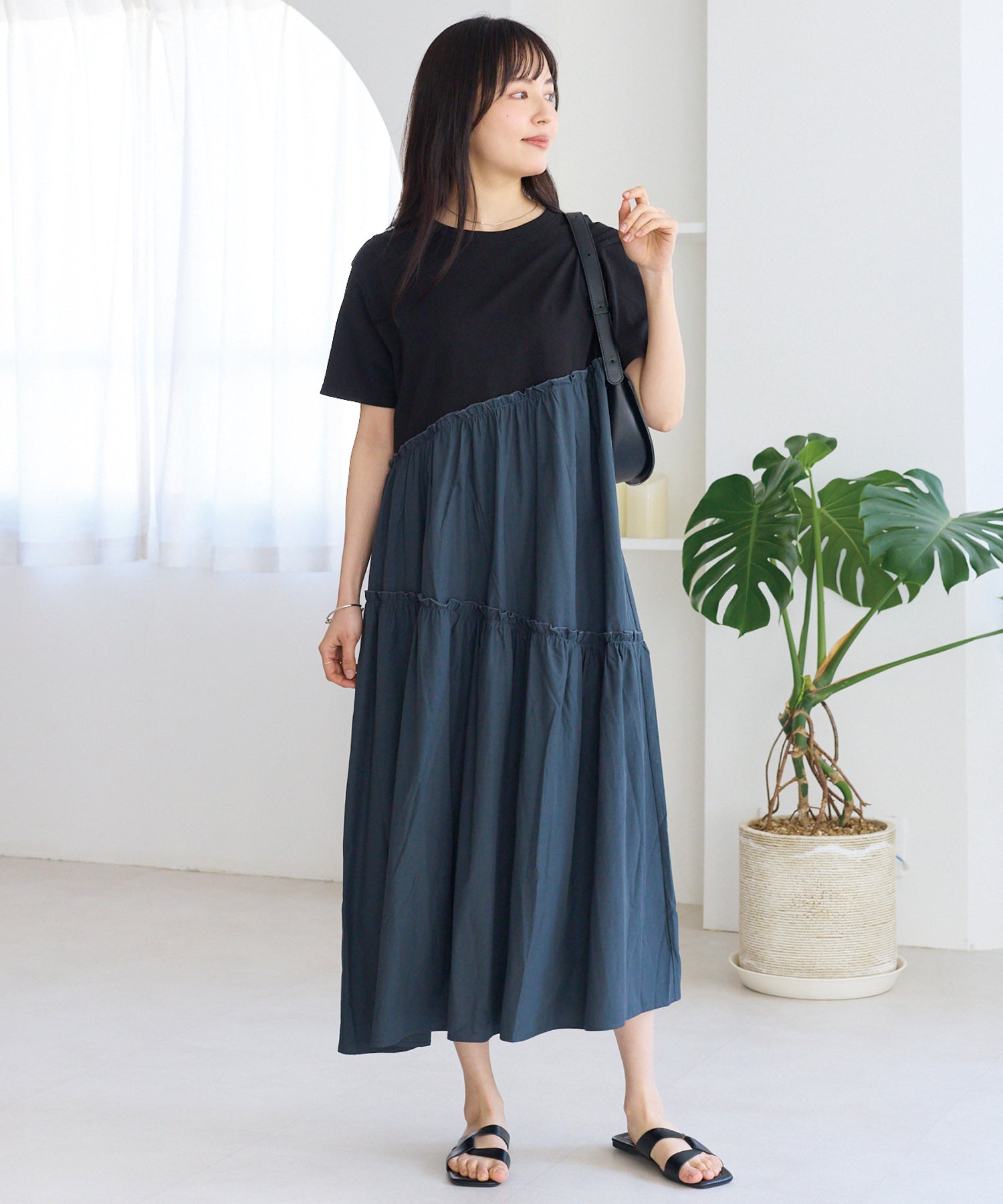 チャコールグレー　model:162cm 着用サイズ:M
