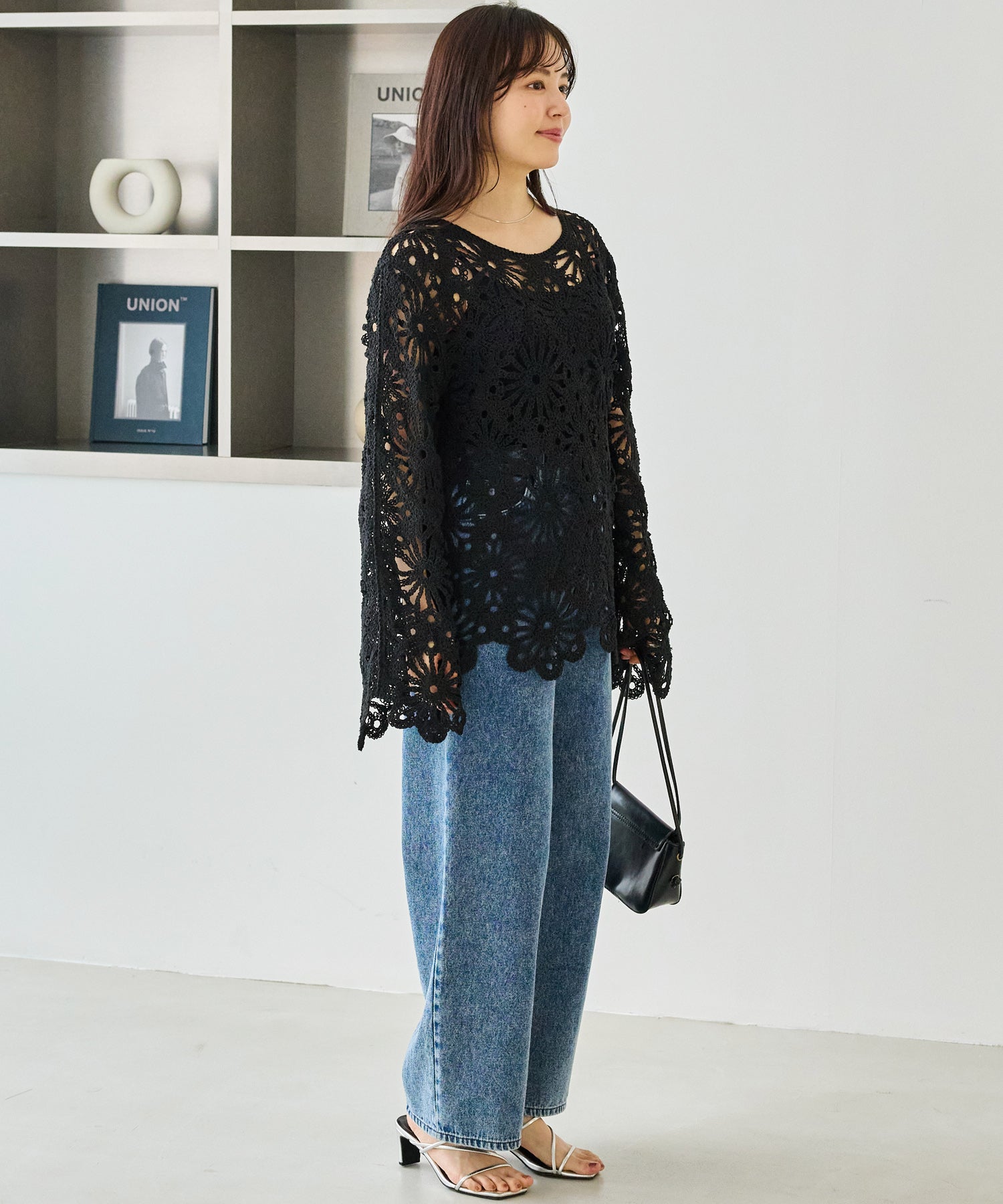 クロシェニットプルオーバー