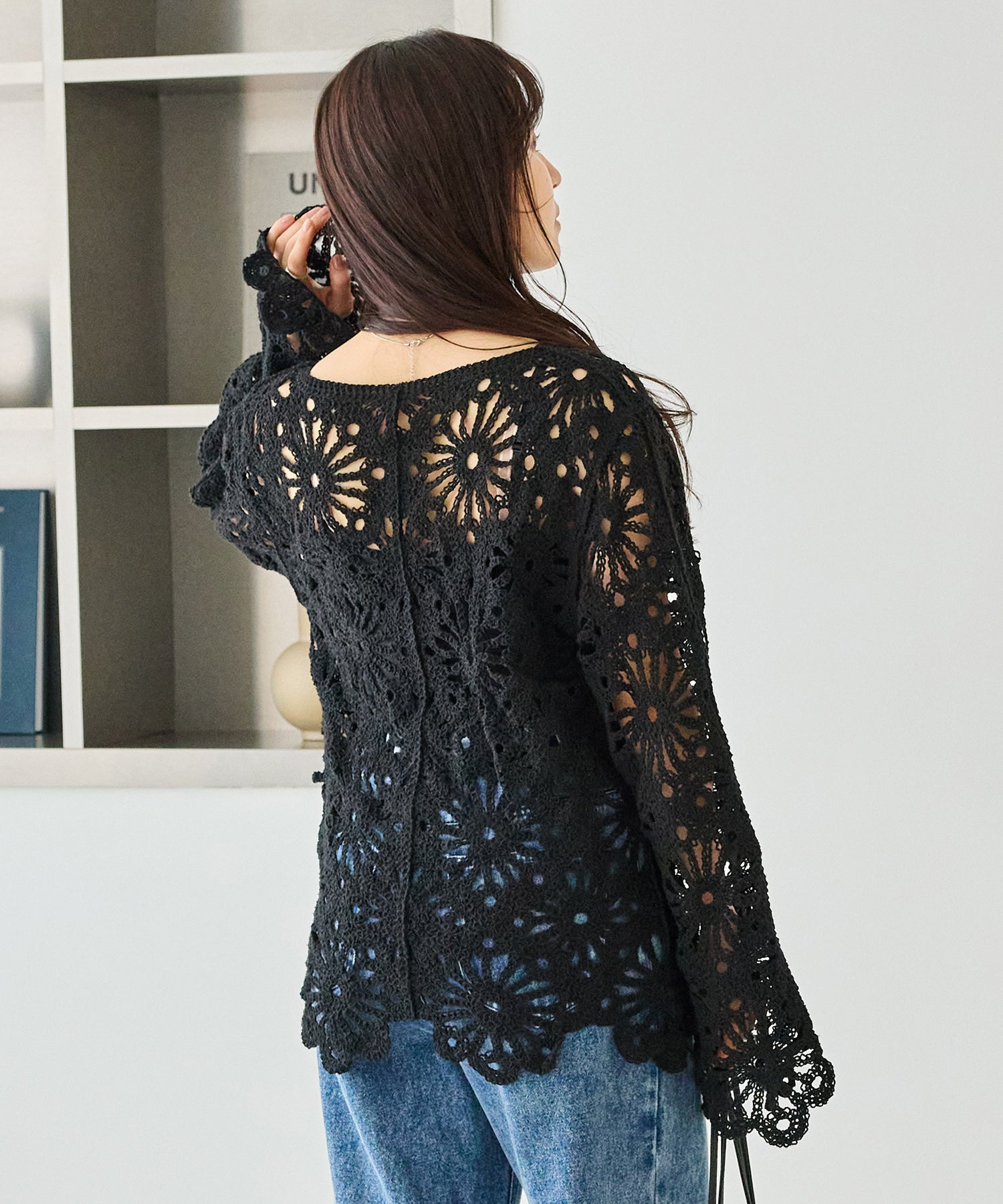 クロシェニットプルオーバー