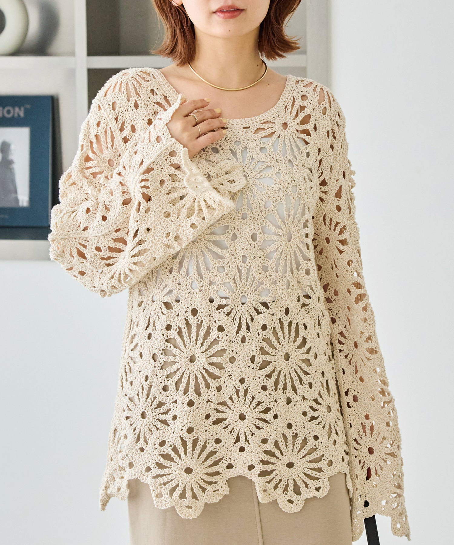 アイボリー　model:156cm 着用サイズ:F