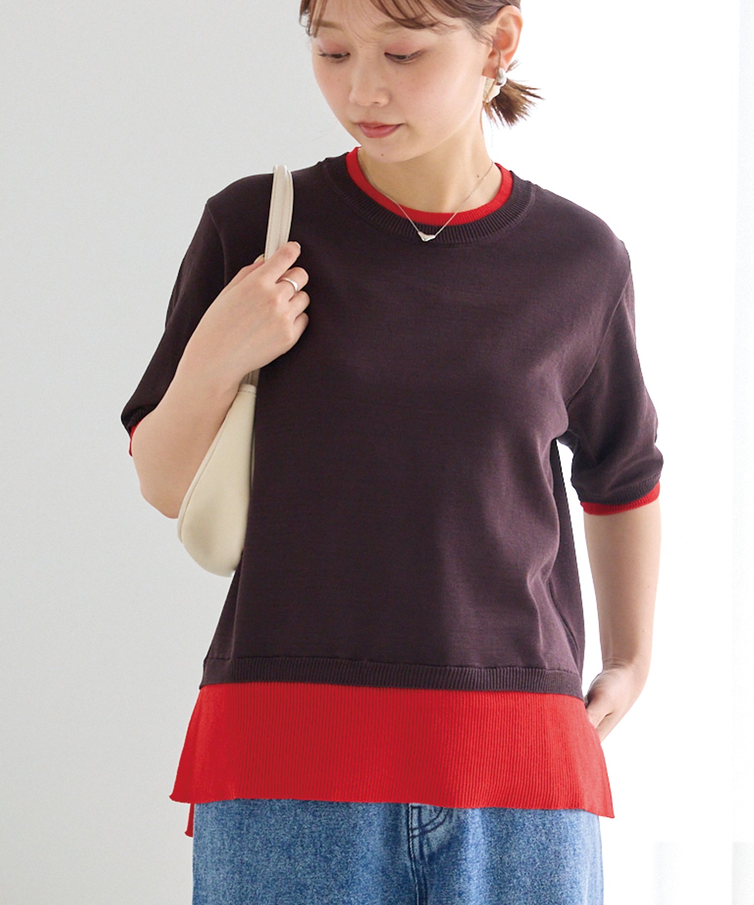 ブラウン　model:156cm 着用サイズ:F