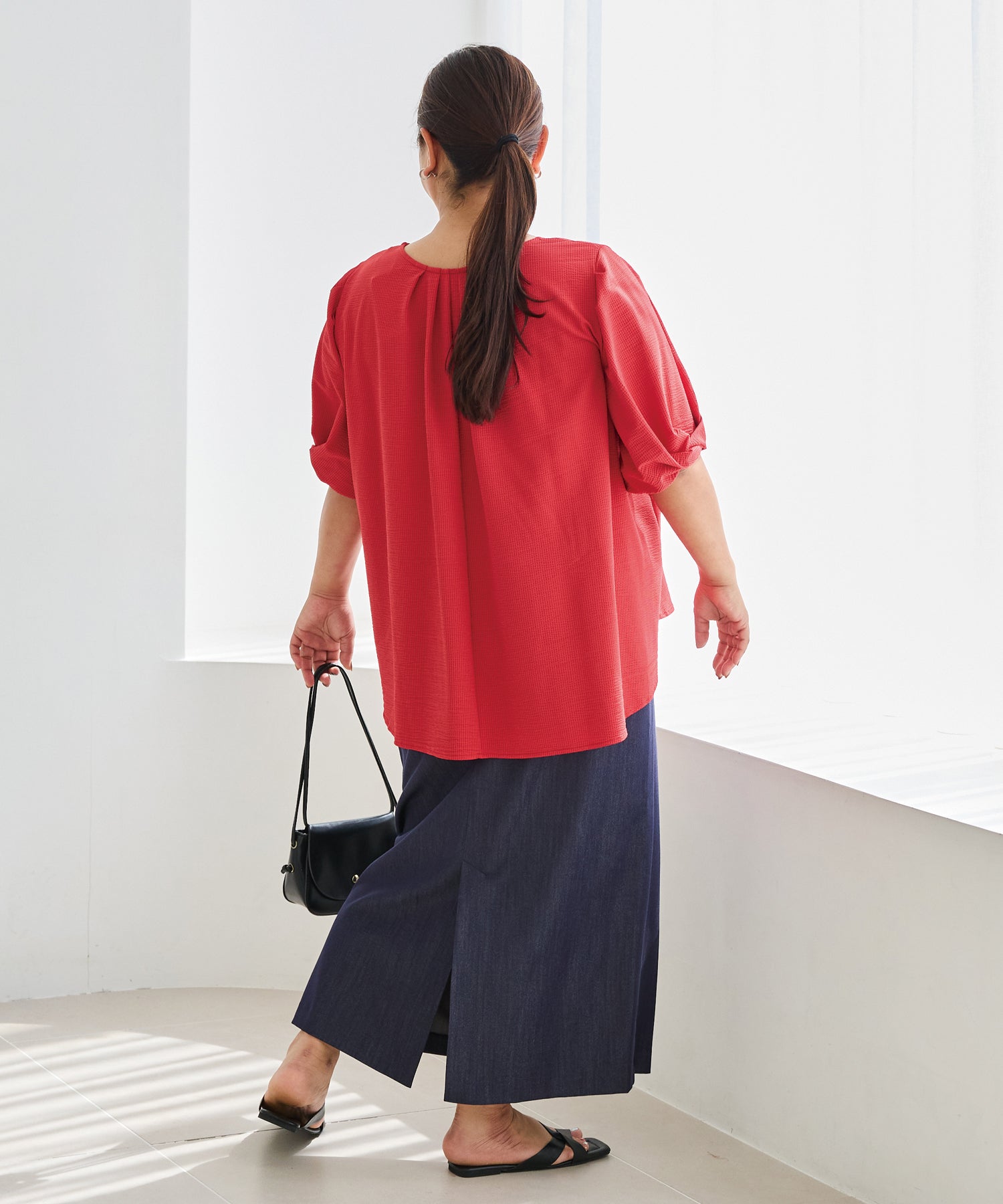 レッド　model:161cm 着用サイズ:3L