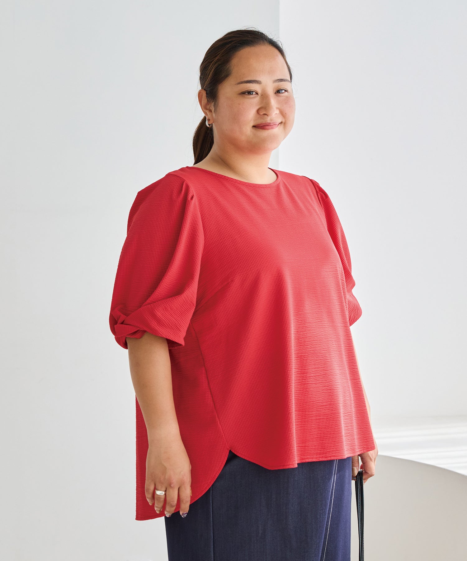 レッド　model:161cm 着用サイズ:3L
