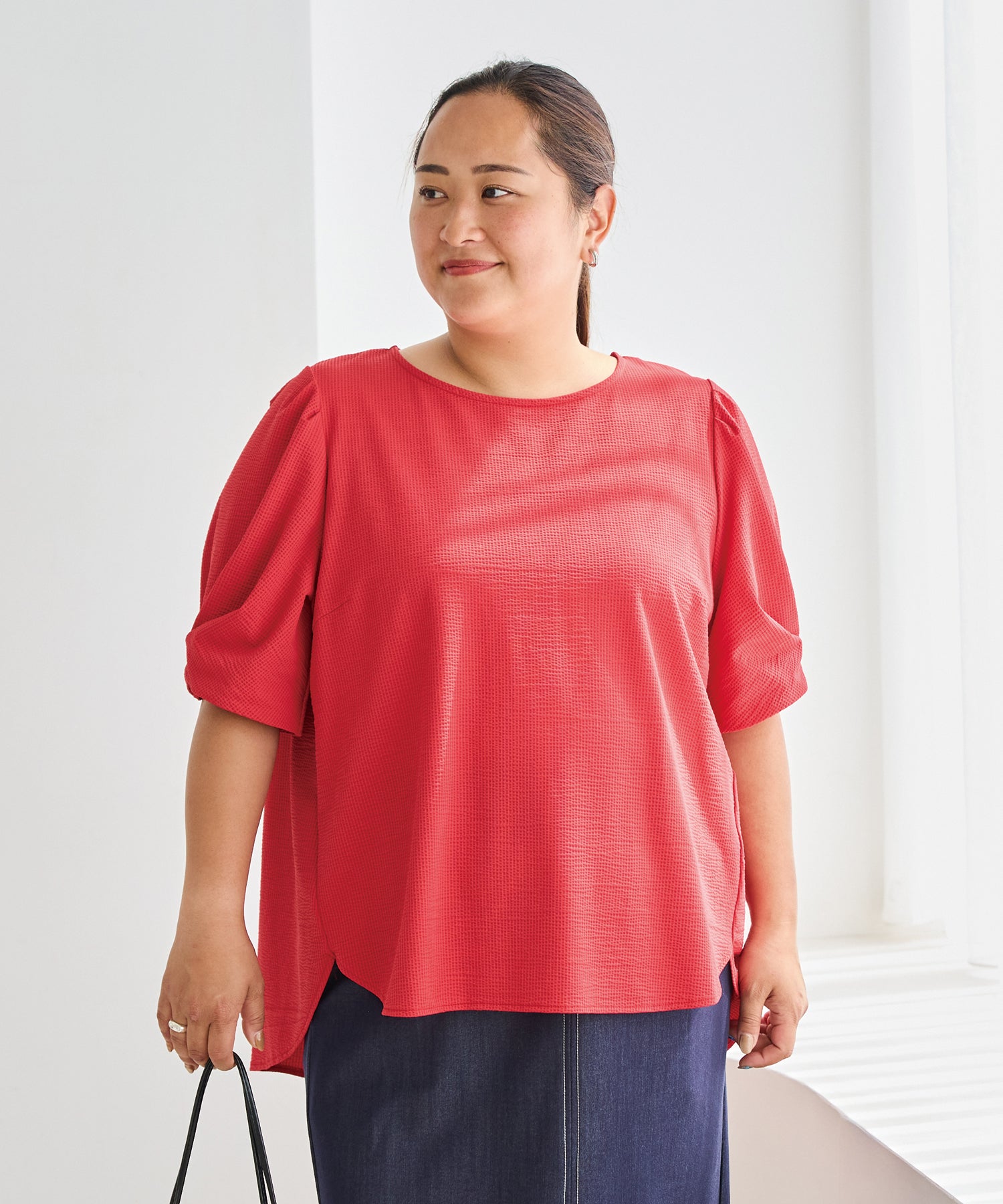 レッド　model:161cm 着用サイズ:3L