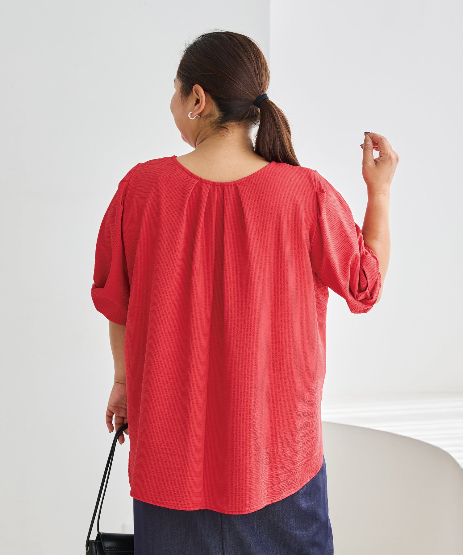 レッド　model:161cm 着用サイズ:3L