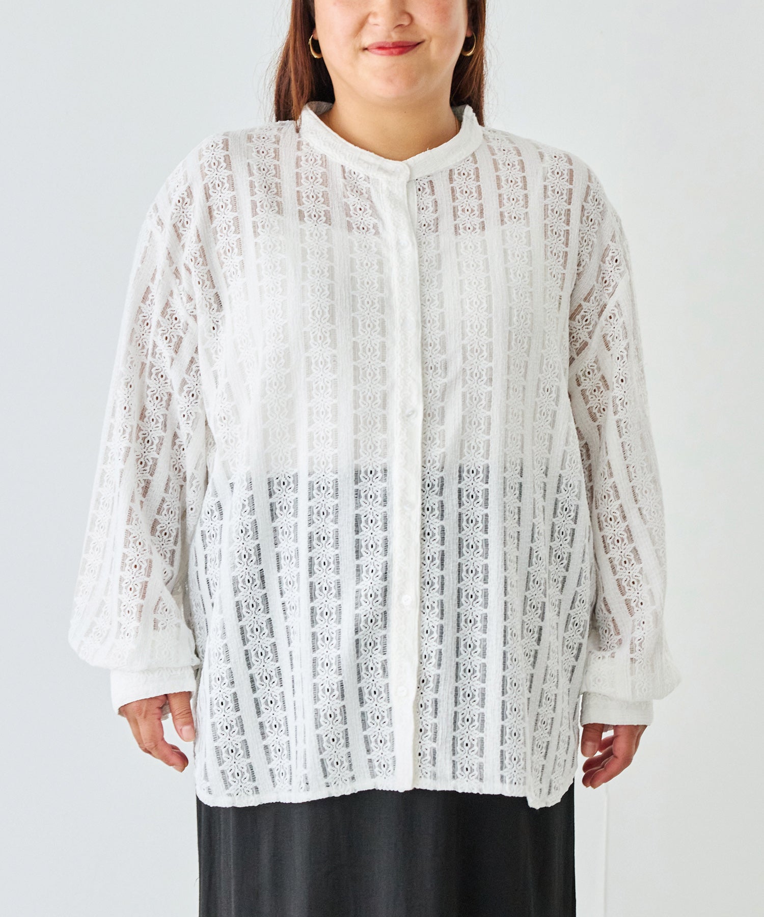 フロント　model:161cm 着用サイズ:3L