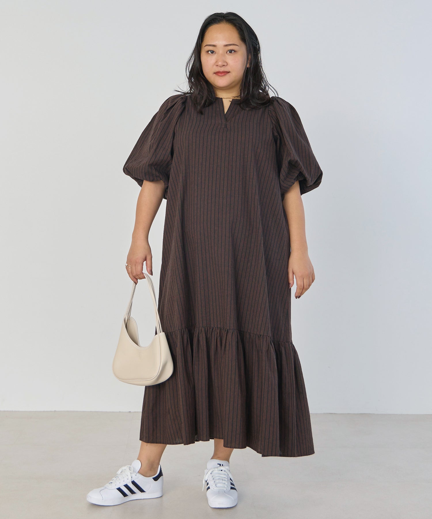 ブラウン　model:161cm 着用サイズ:3L