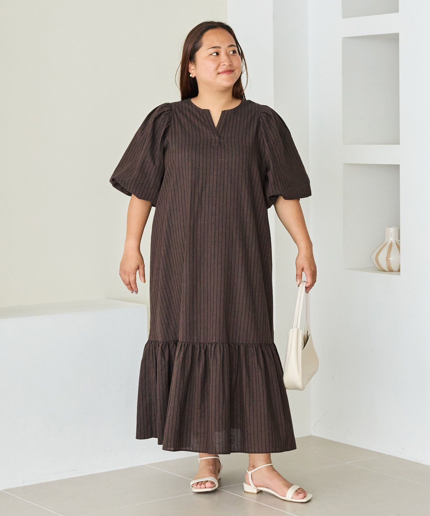 ブラウン　model:161cm 着用サイズ:3L
