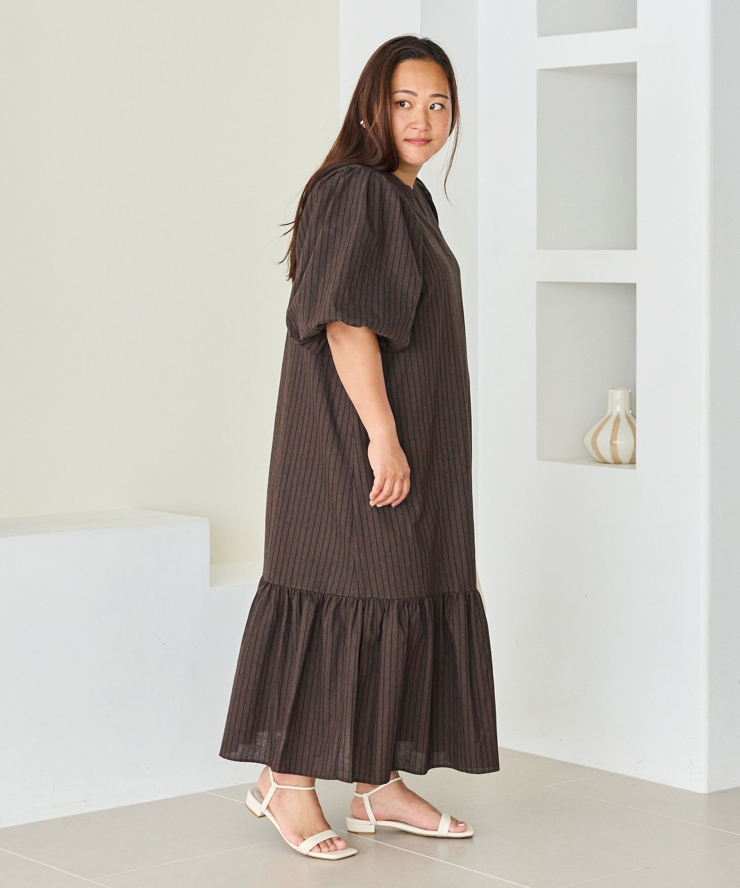 ブラウン　model:161cm 着用サイズ:3L