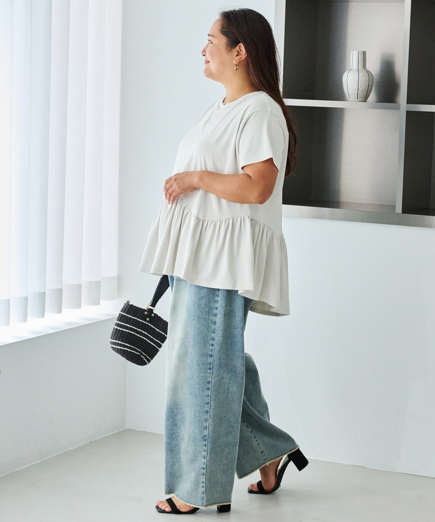 ブルー　model:161cm 着用サイズ:3L