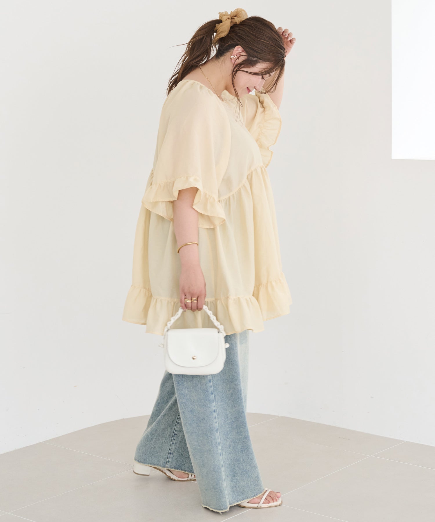 ブルー　model:162cm  着用サイズ:4L