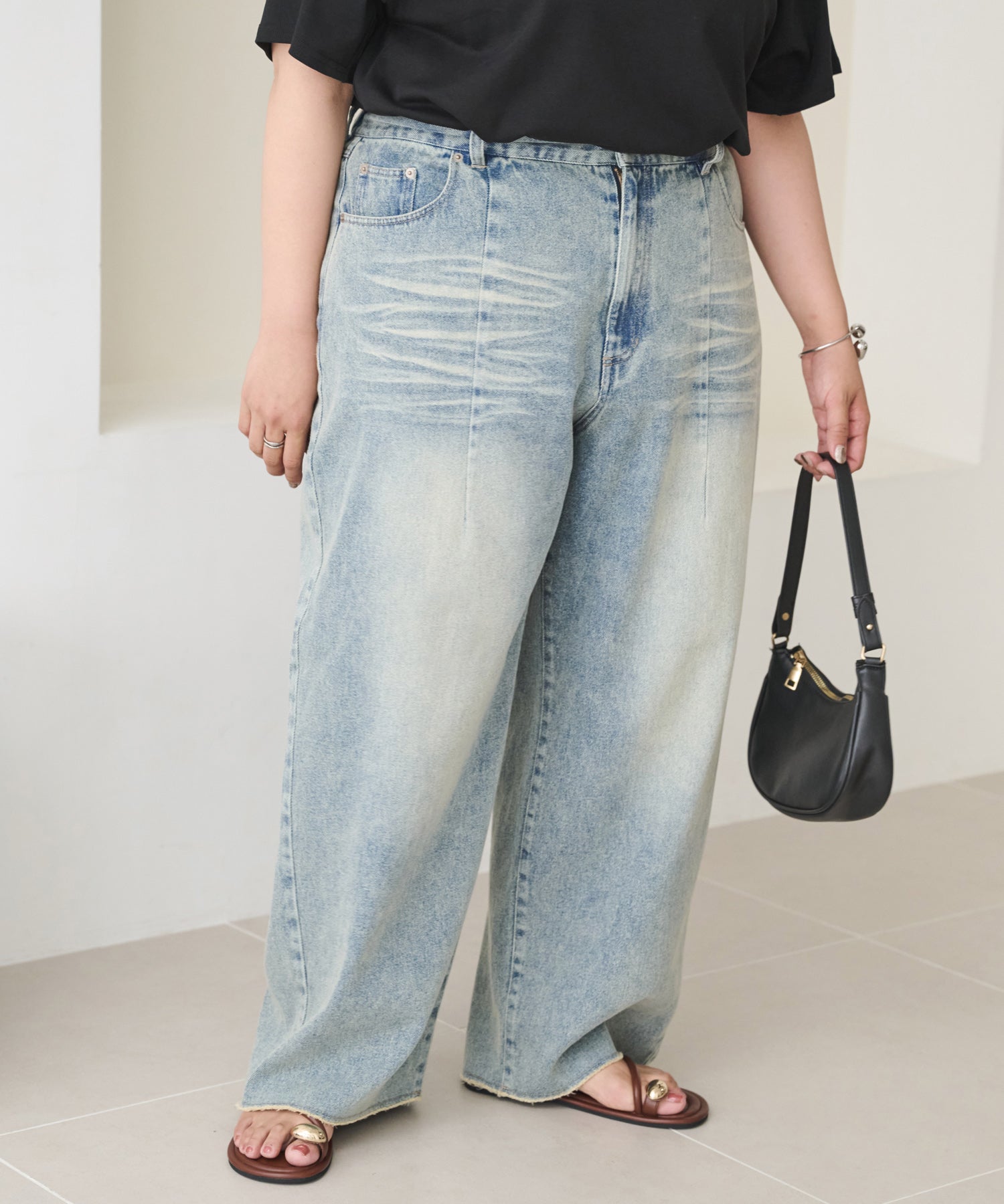 ブルー　model:162cm  着用サイズ:4L