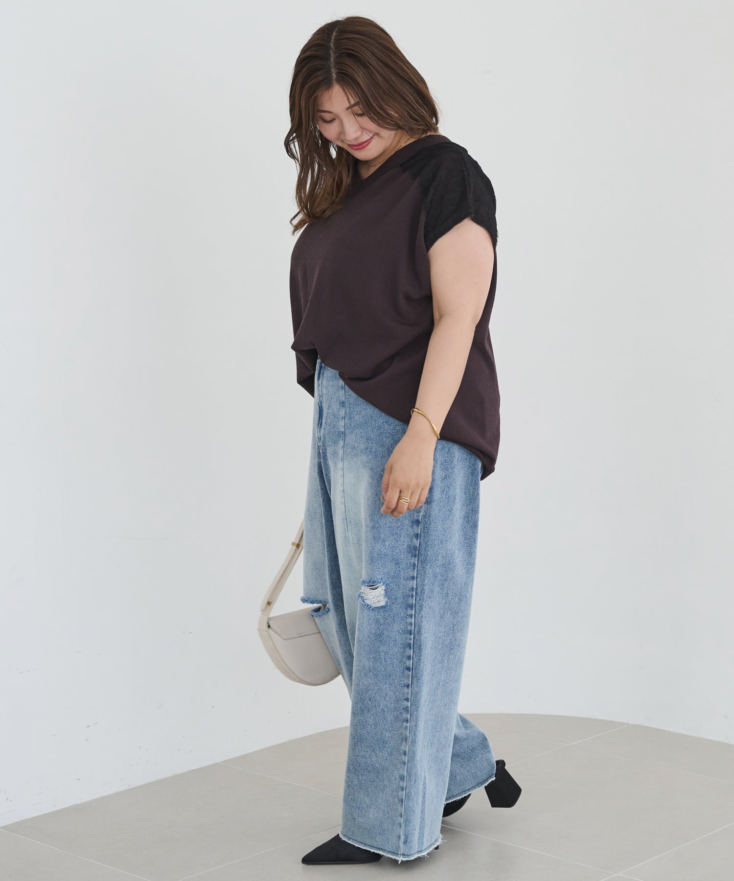 ブラウン　model:162cm 着用サイズ:4L