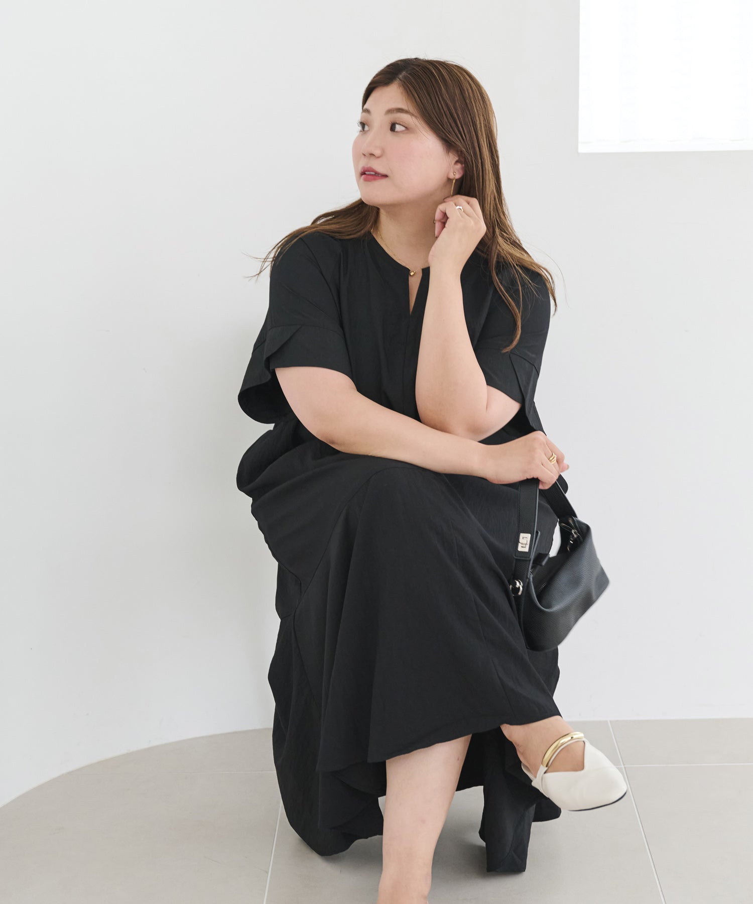 ブラック　model:162cm  着用サイズ:4L