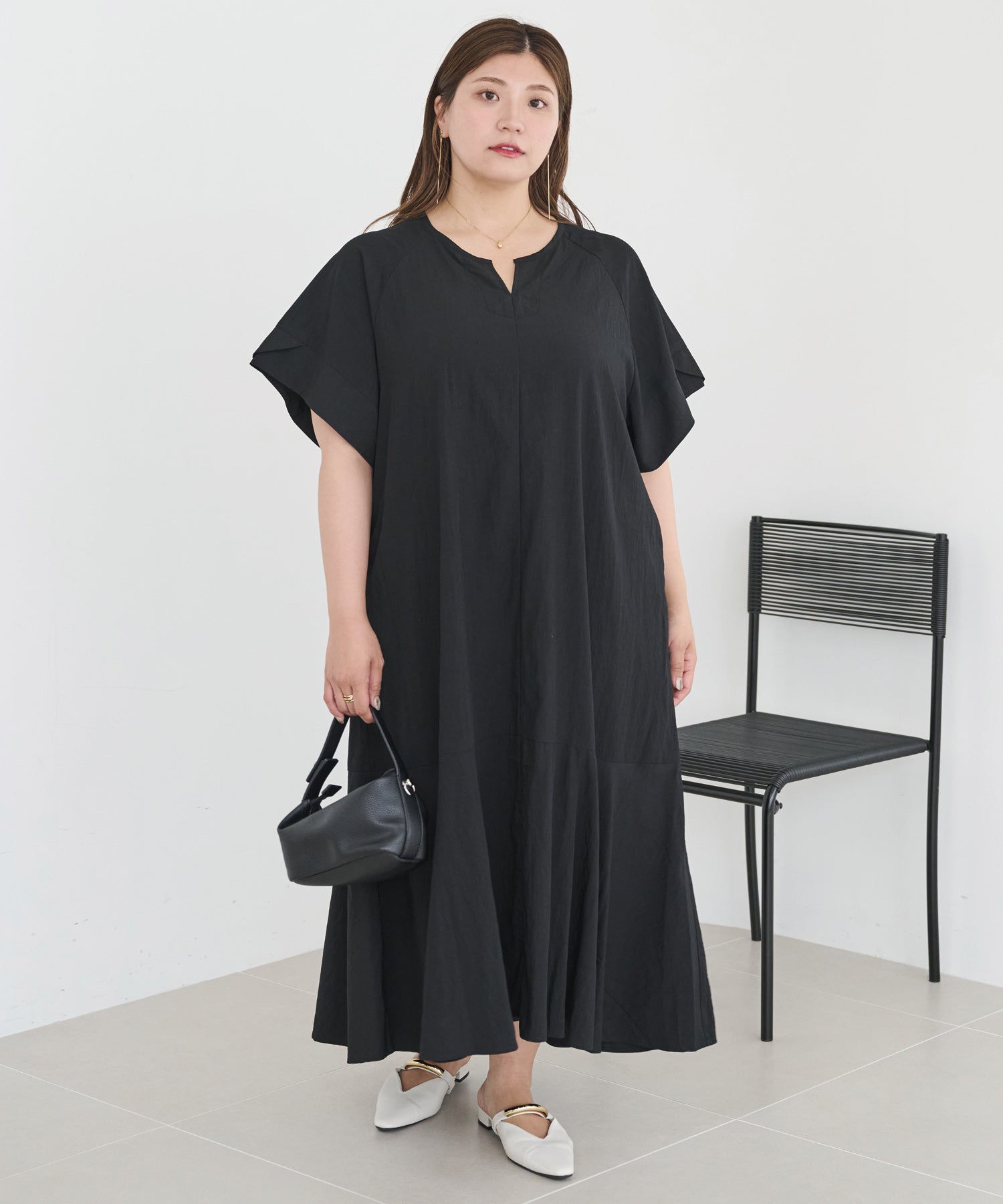 ブラック　model:162cm  着用サイズ:4L