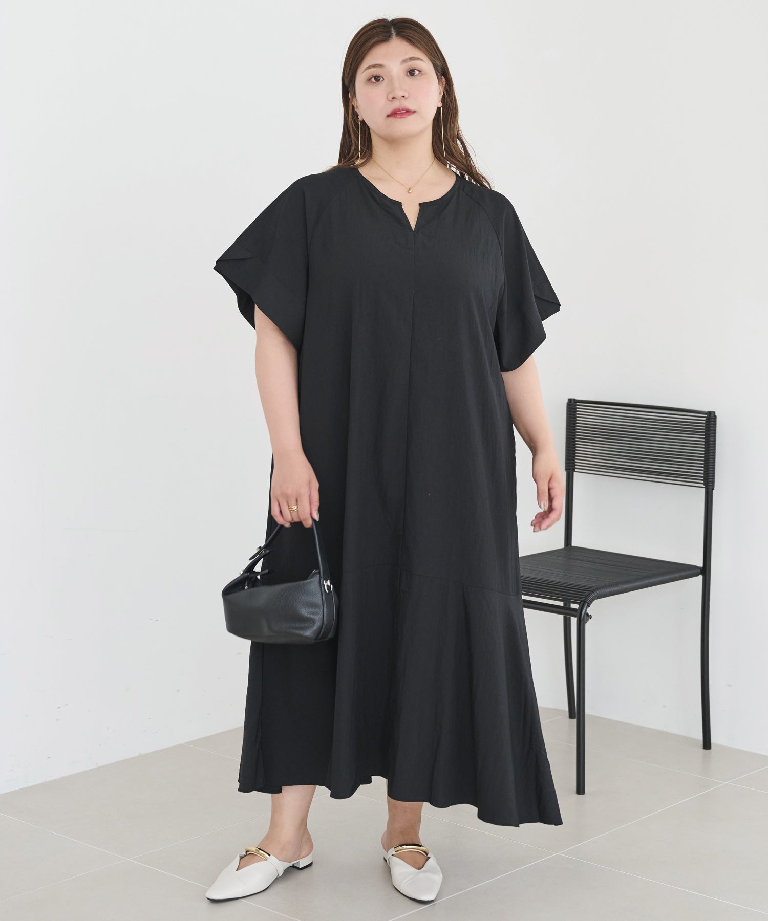 ブラック　model:162cm  着用サイズ:4L