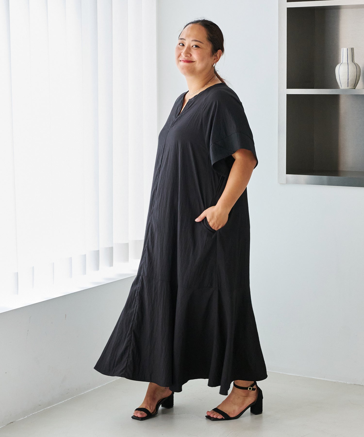 ブラック　model:161cm 着用サイズ:3L