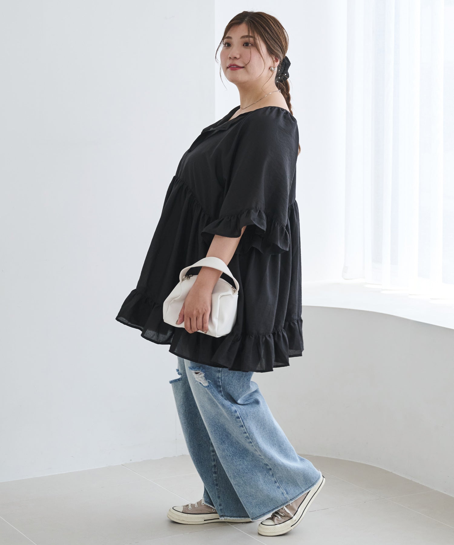 ブラック　model:162cm  着用サイズ:4L