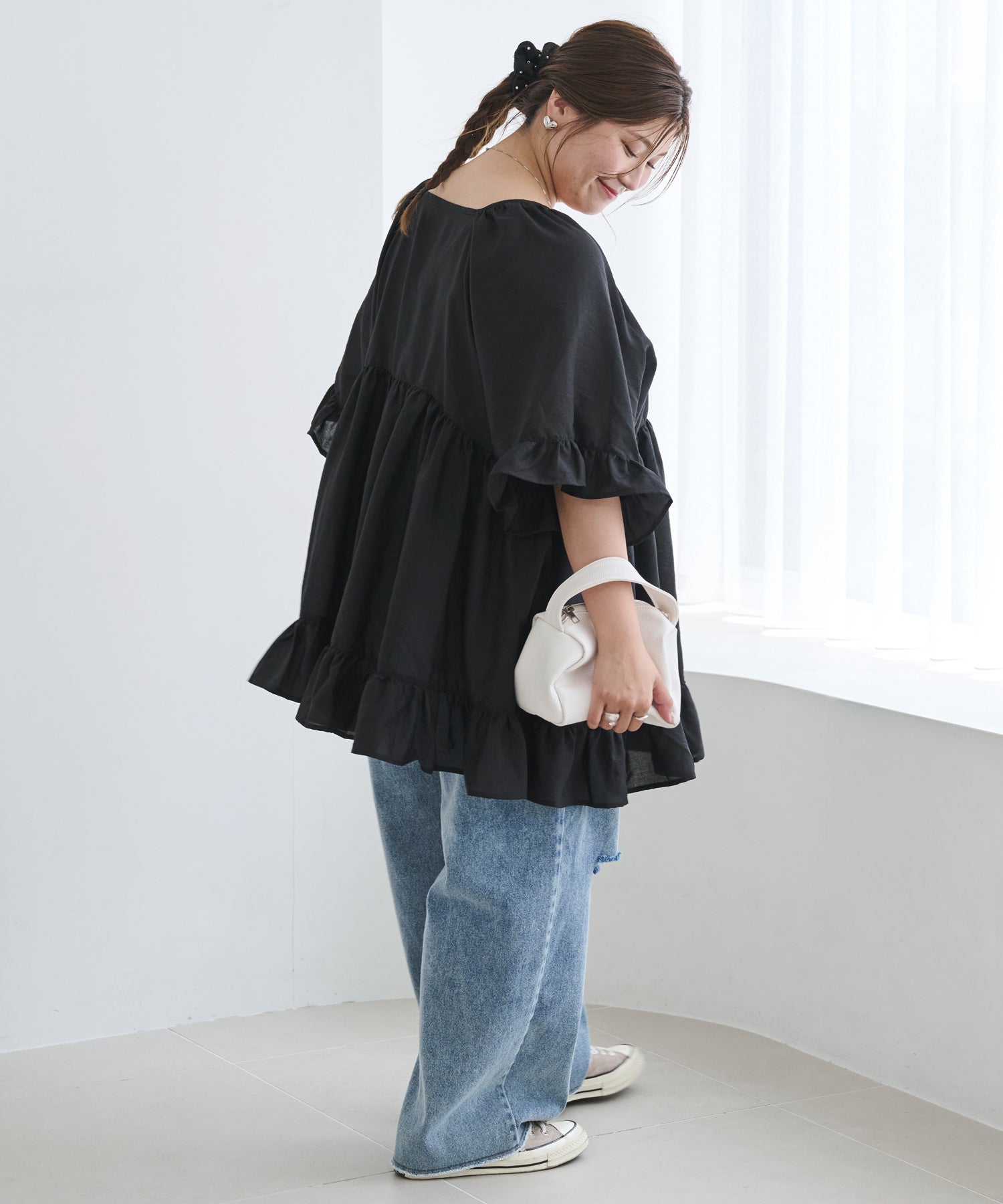 ブラック　model:162cm  着用サイズ:4L