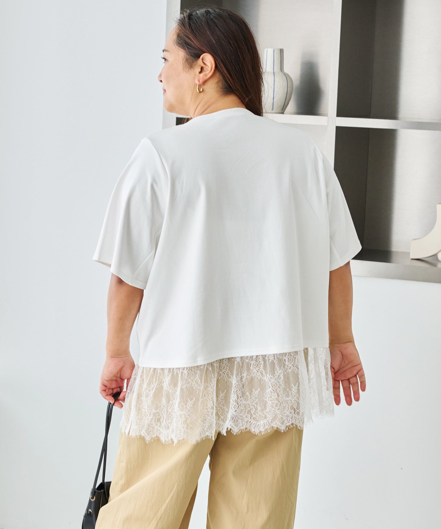 オフホワイト　model:161cm 着用サイズ:3L