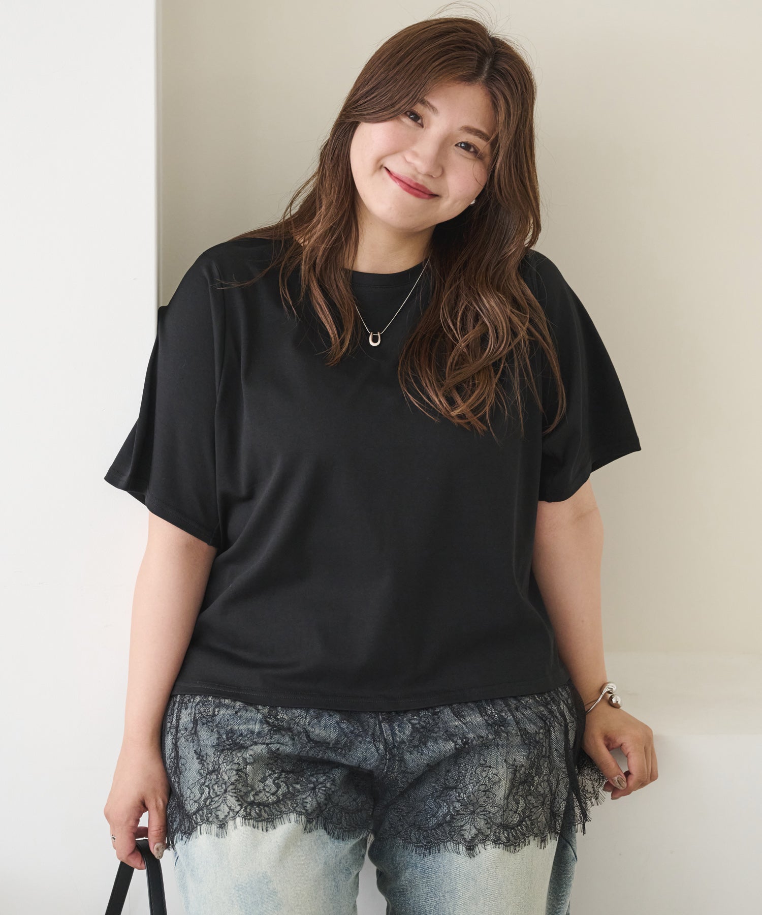 ブラック　model:162cm  着用サイズ:4L